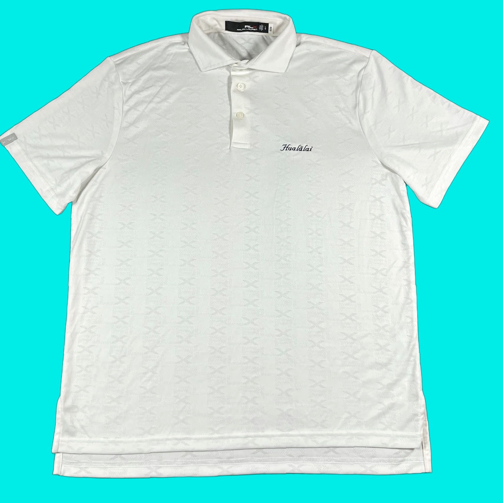 RLX Ralph Lauren RLX Ralph Lauren Polo Shirt Men L White Performance Golf Shirt Polo Wear Hualalai Hawaii Club Golf RLX Size US L / EU 52-54 / 3 - 1 Thumbnail