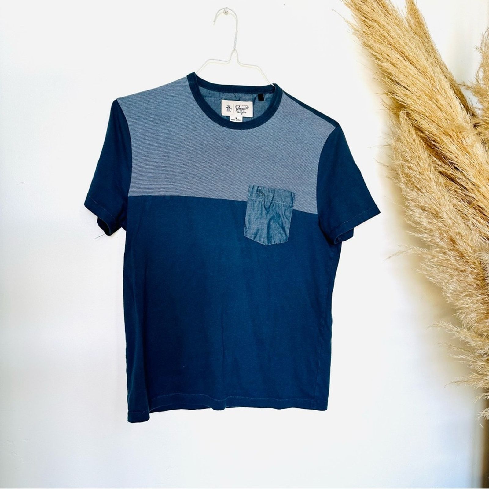 Original Penguin ORIGINAL PENGUIN Light Dark Navy Blue Pocket Tee Polo Shirt Size US M / EU 48-50 / 2 - 10 Thumbnail