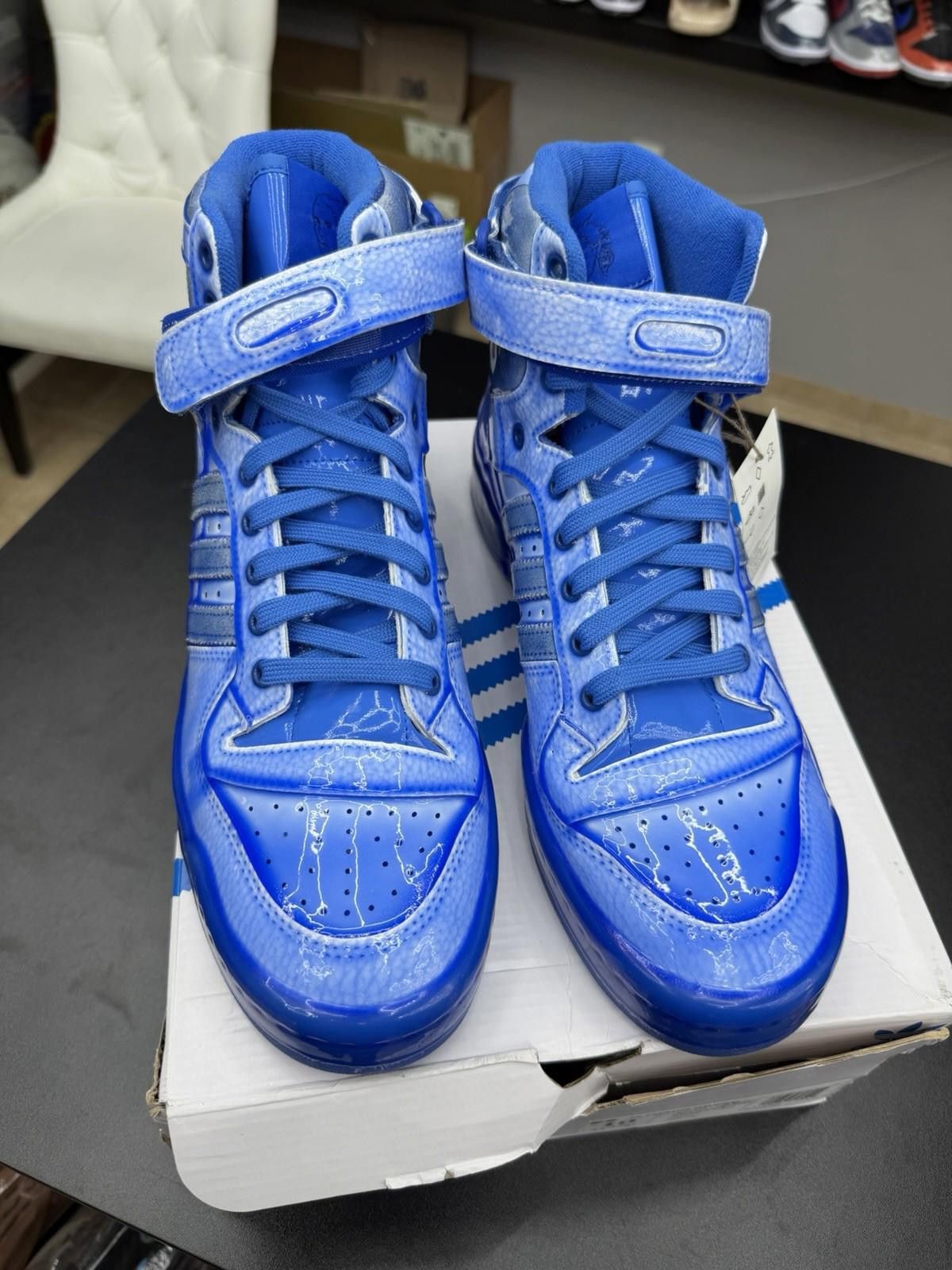 Other Adidas Originals Forum Hi Jeremy Scott Dipped Blue - 10 NEW Size US 10 / EU 43 - 3 Thumbnail