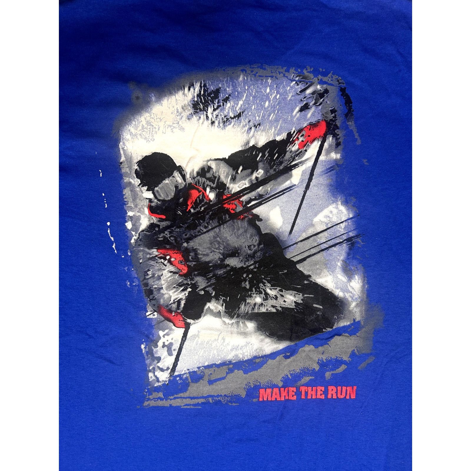 Marlboro × Vintage Vintage 90s Marlboro Skiing Make the Run Pocket T-Shirt Size US XL / EU 56 / 4 - 3 Thumbnail