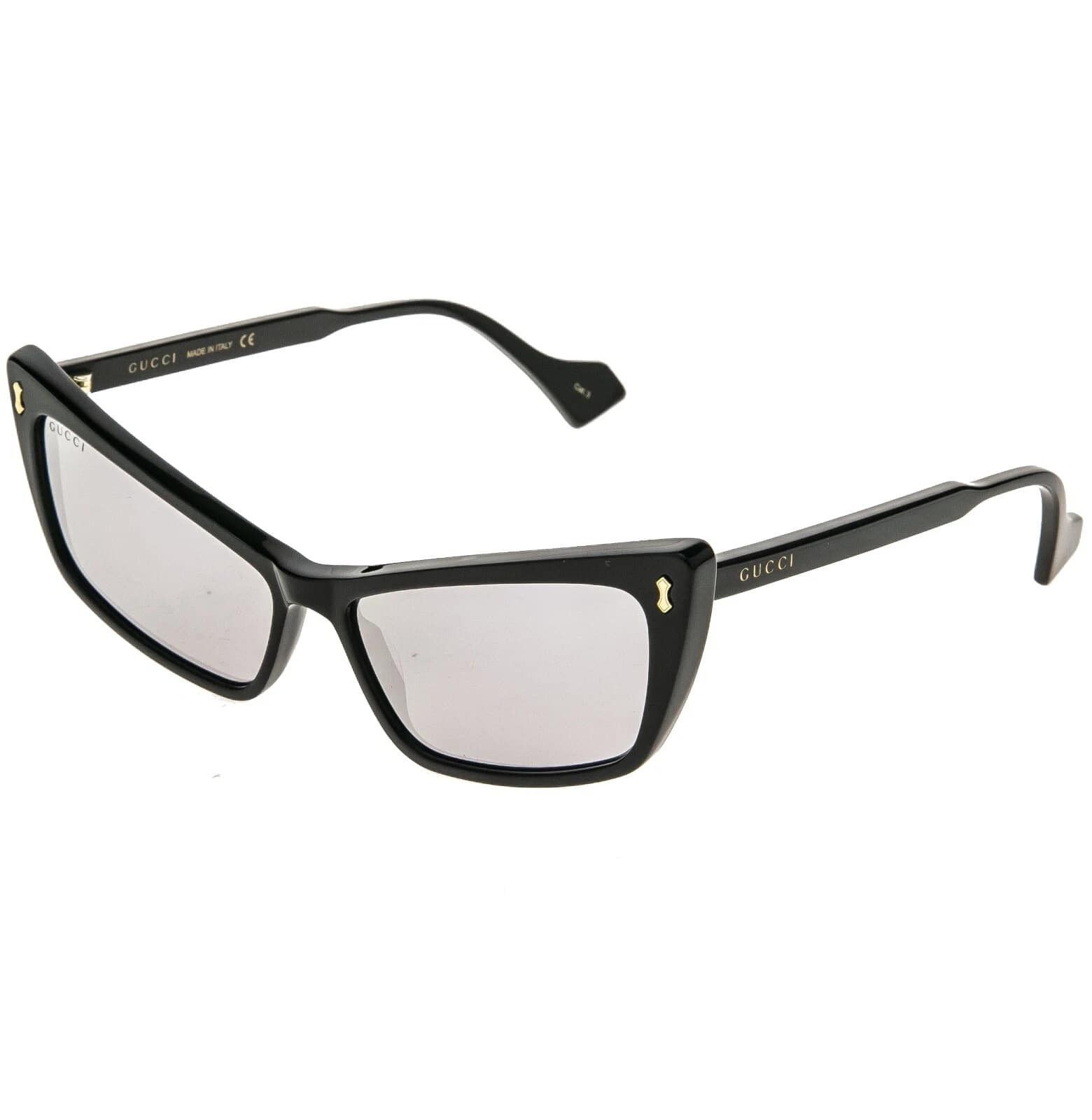 Gucci GUCCI GG0626S 0626 Black Silver Slim Fashion Sunglasses Size ONE SIZE - 9 Thumbnail