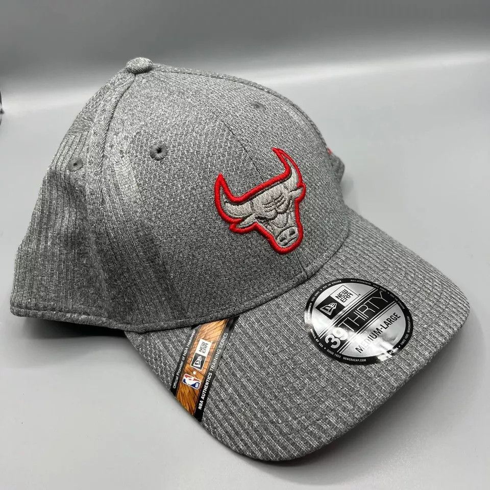 New Era Chicago Bulls Hat Men M-L Gray Stretch Fitted Cap New Size ONE SIZE - 3 Thumbnail