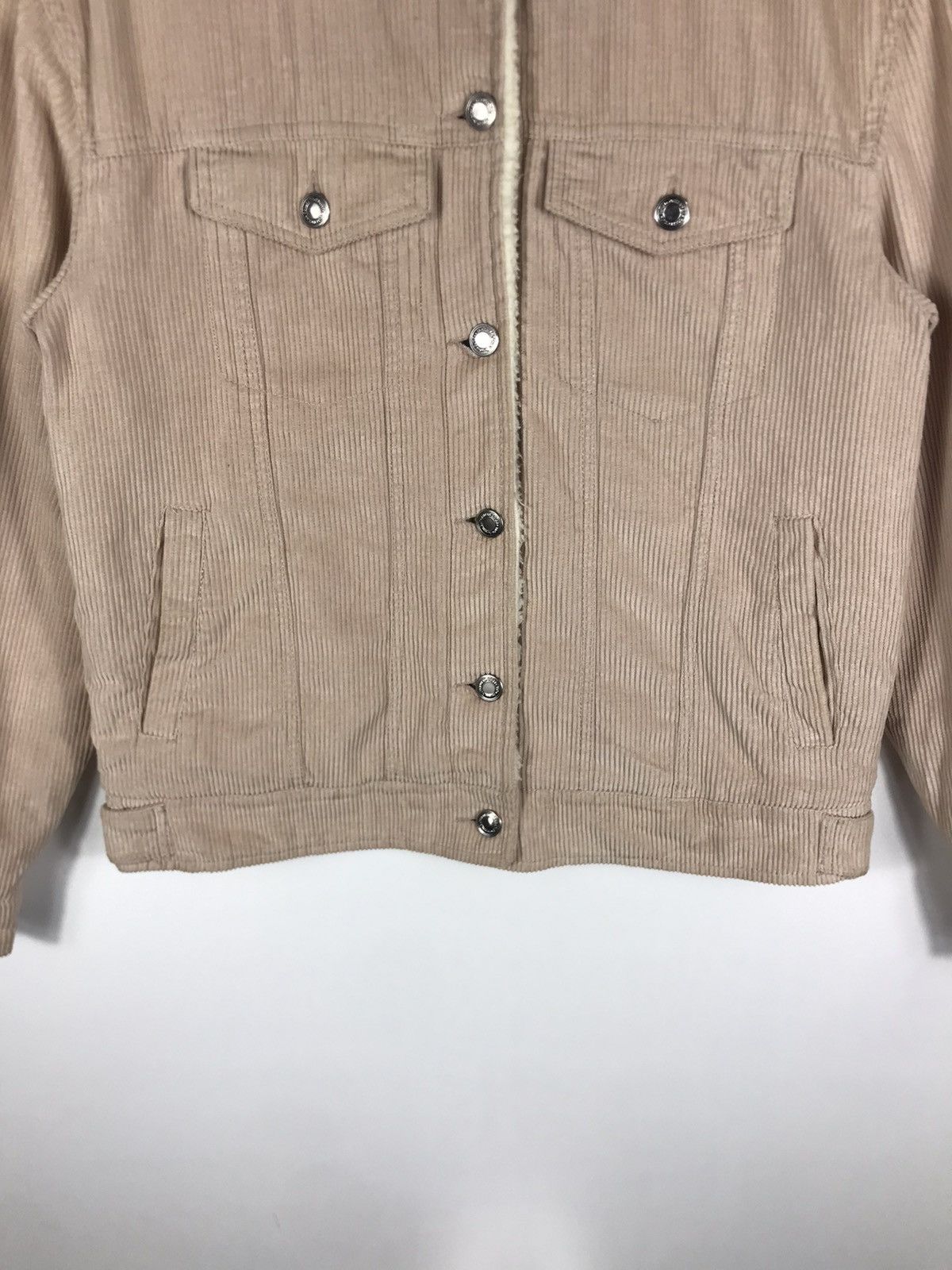 Bershka 🔥Bershka Corduroy Sherpa In Side Trucker Jacket Size US S / EU 44-46 / 1 - 6 Thumbnail