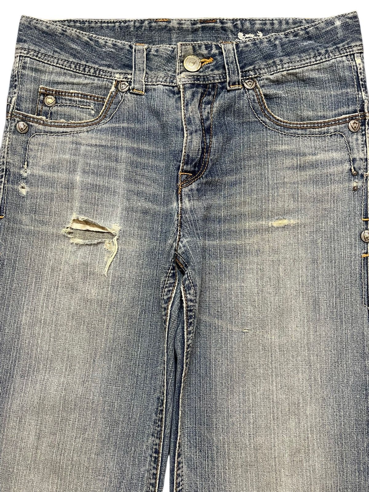 semanticdesign Vintage Japanese Brand Faded Wash Distress Flared Jeans Size US 29 - 3 Thumbnail