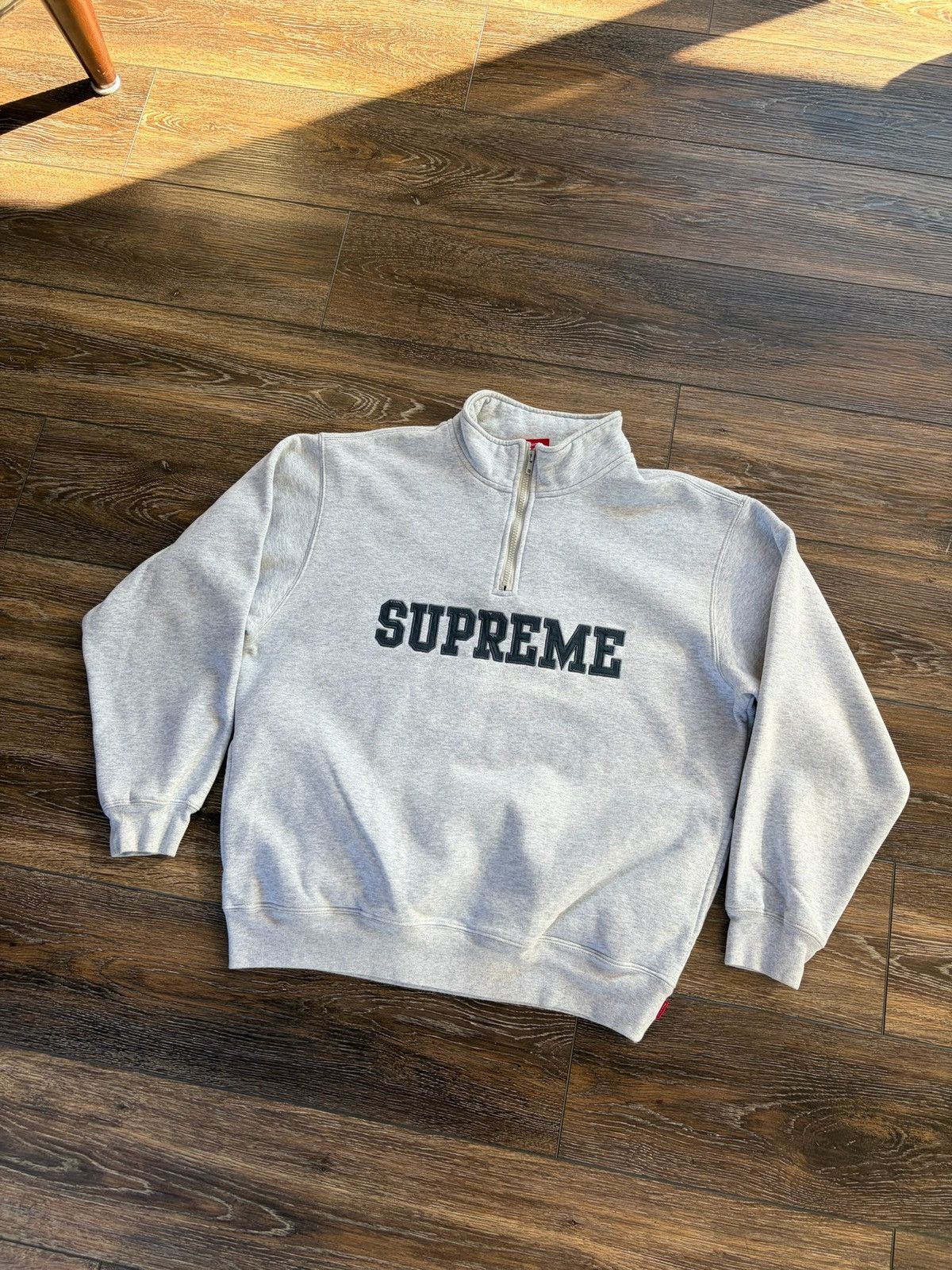 Supreme Supreme World Famous Half Quarter Zip Ash Grey Hype Skater