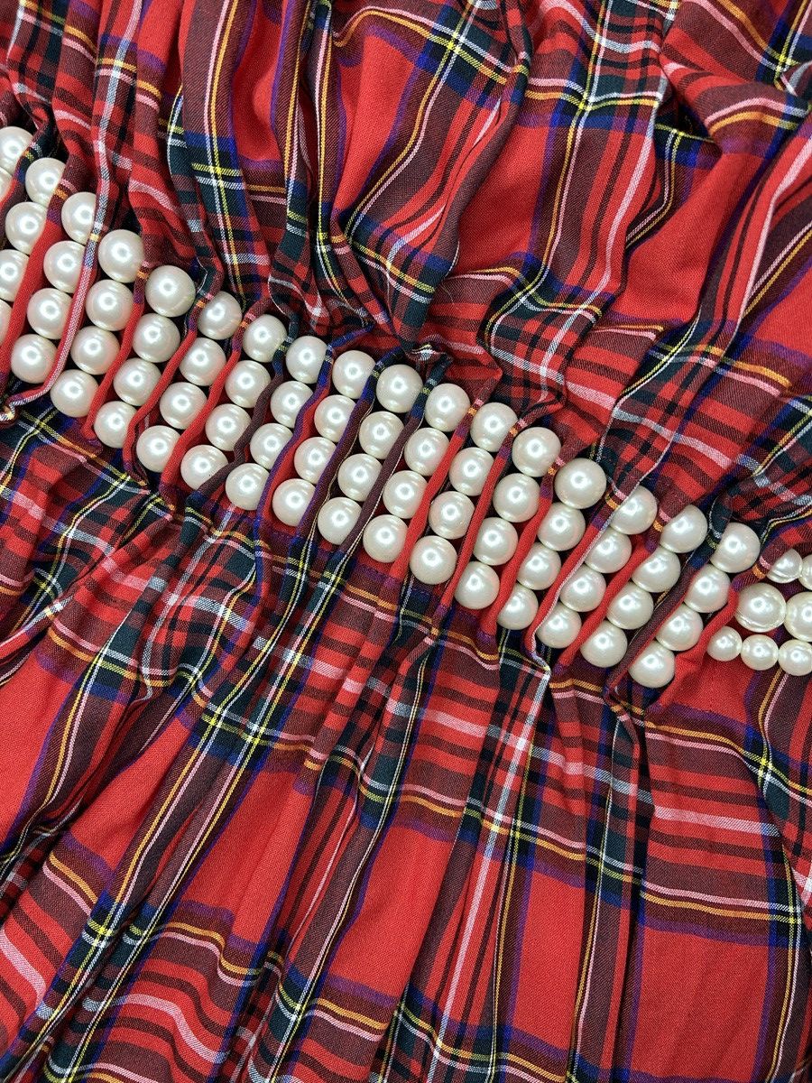 Junya Watanabe S/S 23 Pearl Embellished Tartan Dress Size M / US 6-8 / IT 42-44 - 10 Thumbnail