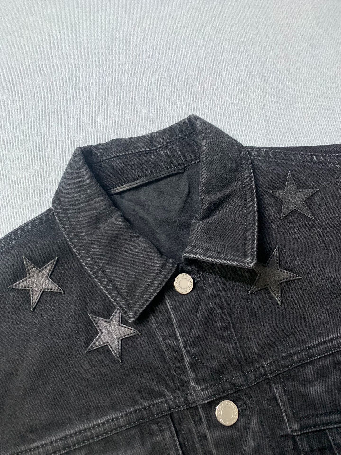 Givenchy Star Patch Washed Denim Jacket
