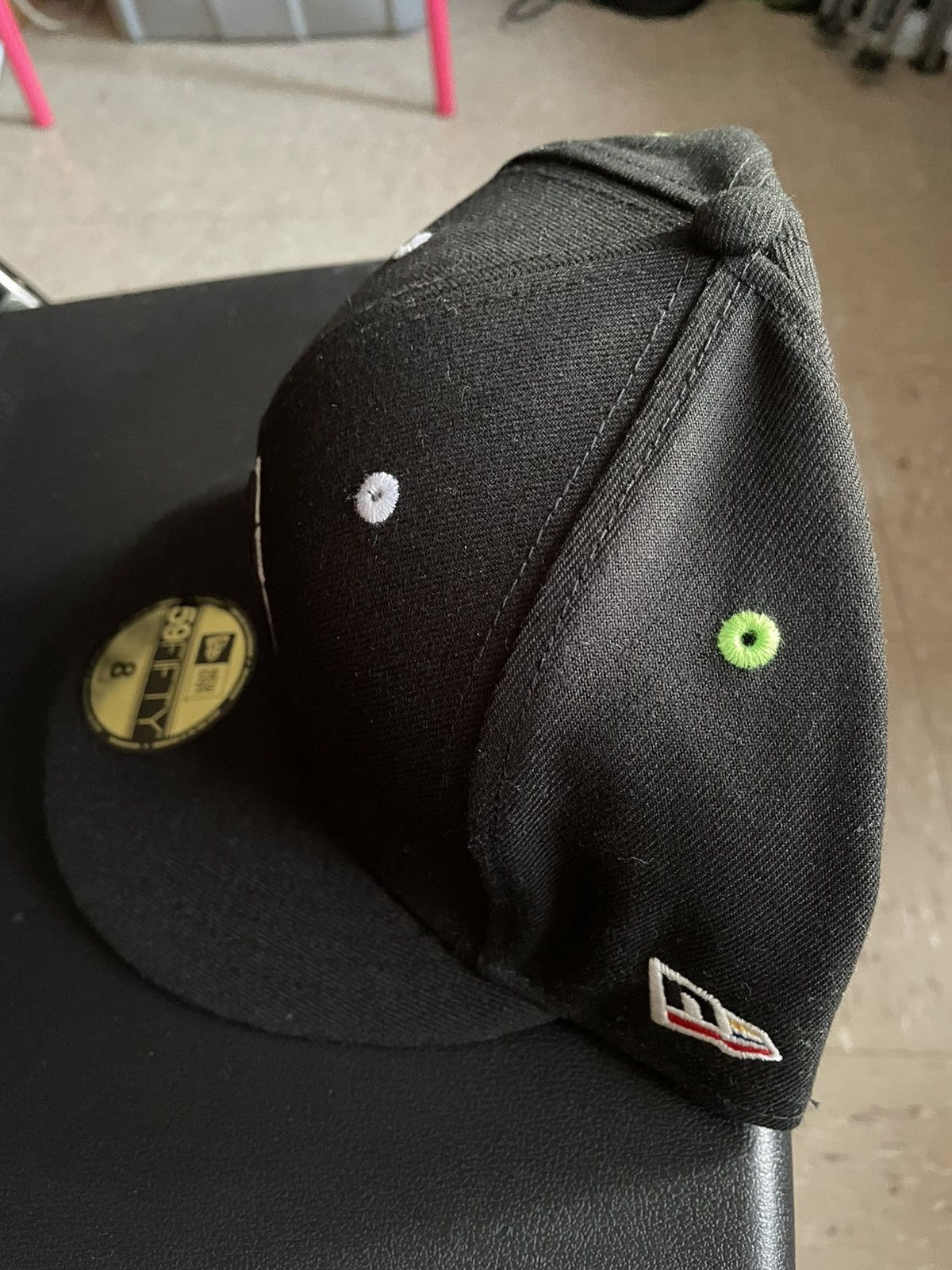 New Era New Era Feid Yankees Cap Black Green White Fitted Hat Size 8 Size ONE SIZE - 5 Thumbnail