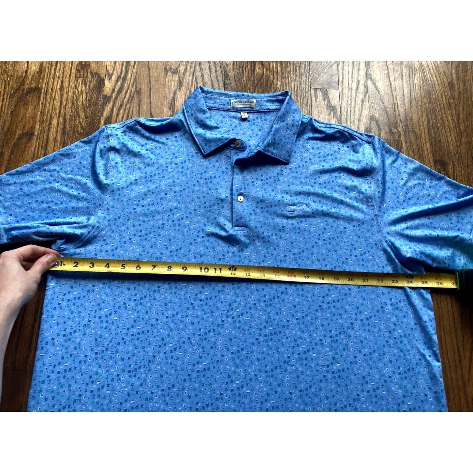 Peter Millar Peter Millar Summer Comfort Polo Shirt Mens XL Blue AOP Golf Performance Size US XL / EU 56 / 4 - 6 Thumbnail