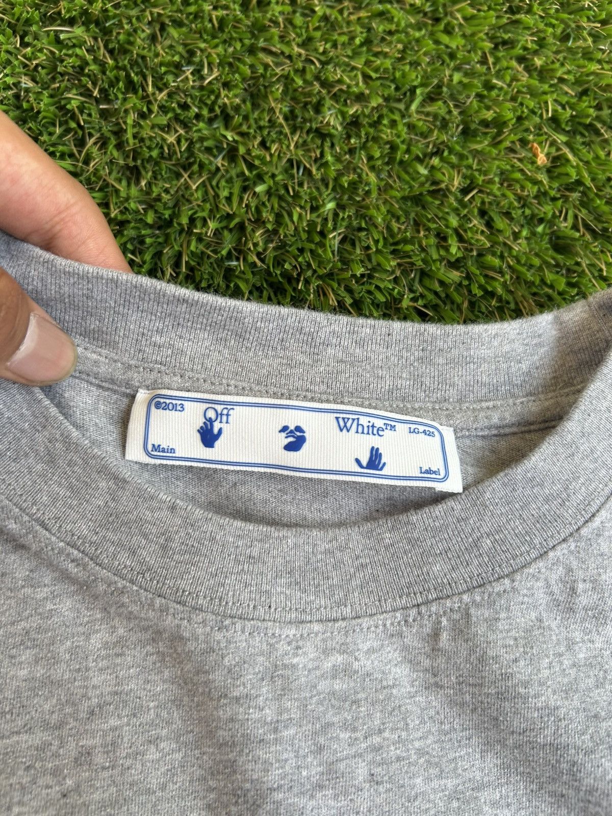 Off-White Off-White Degraded Arrow Logo Grey Tee Size US L / EU 52-54 / 3 - 4 Thumbnail
