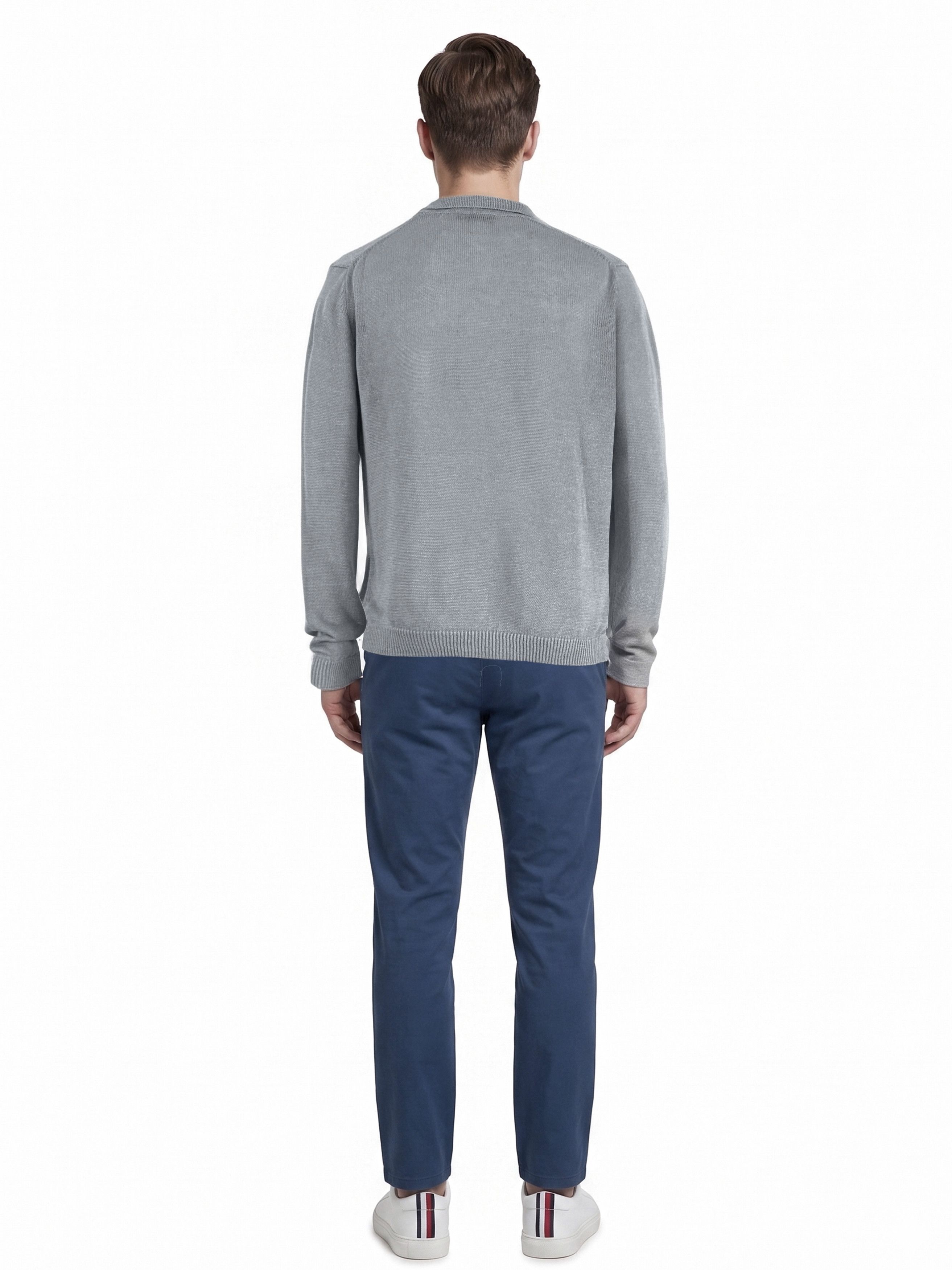 Iris von Arnim Johnny Collar Linen Knit Polo Size US XL / EU 56 / 4 - 14 Thumbnail