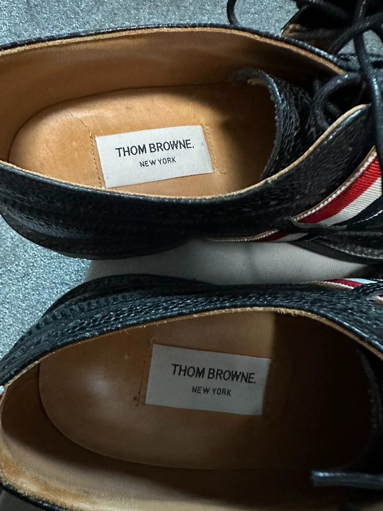 Thom Browne Thom Browne Battle color stripe tied leather shoes Size US 9 / EU 42 - 5 Thumbnail