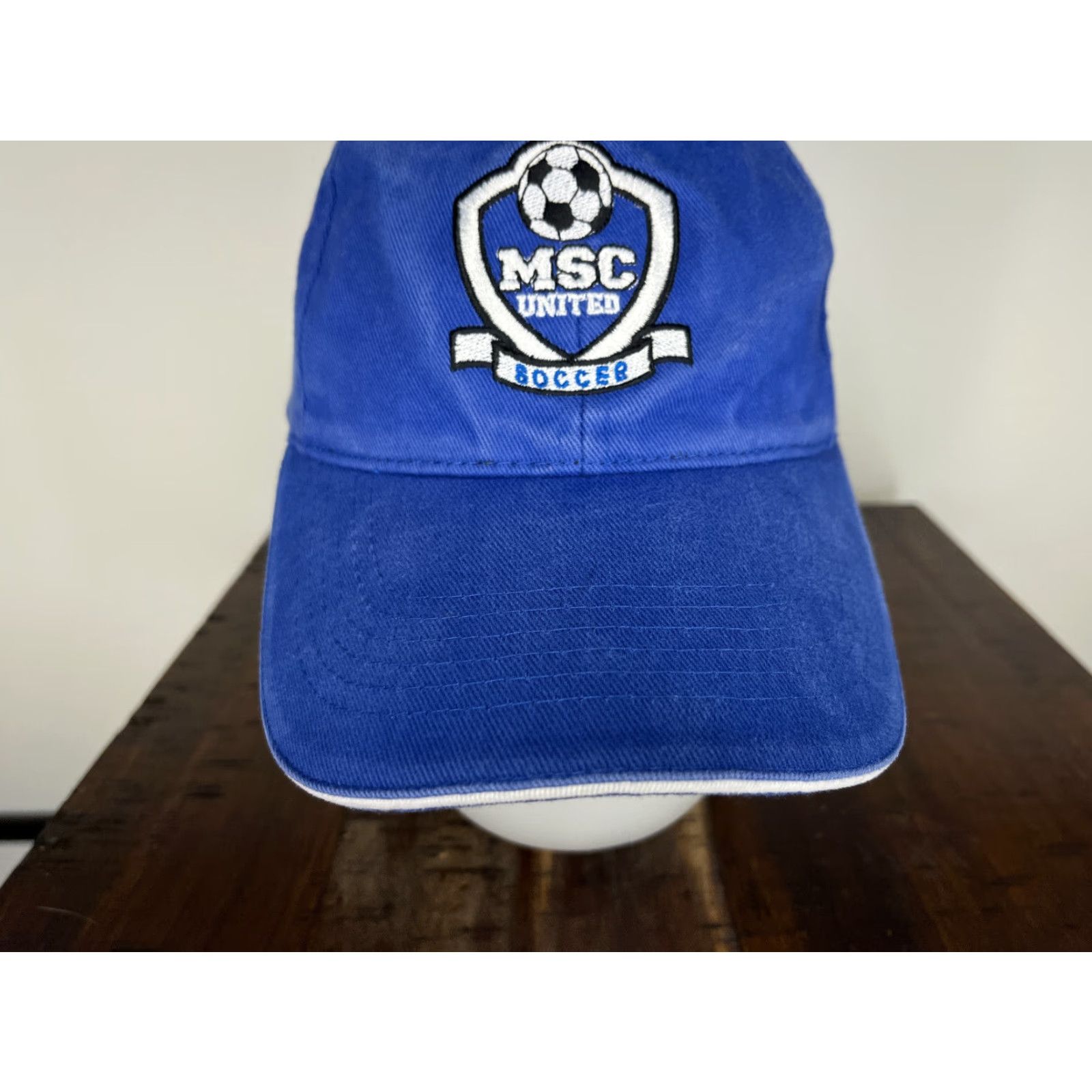 Vintage Sportsman MSC Mesa United Soccer Club Hat Cap Strap Back Adult One Size Blue 100% Cotton Size ONE SIZE - 3 Thumbnail