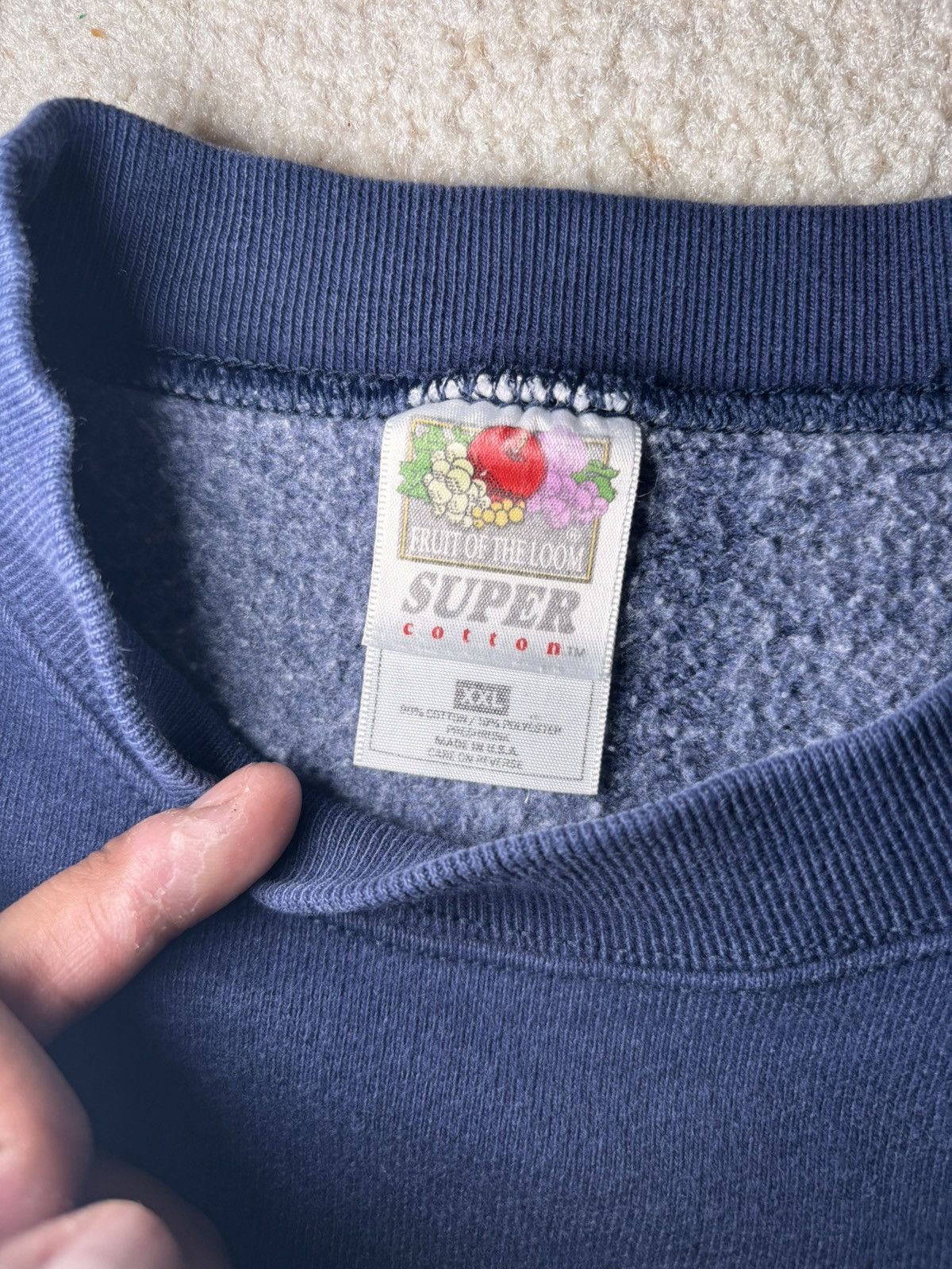 Fruit Of The Loom Vintage Michigan Crewneck Single Stitch 90s 2XL Made In USA Size US XXL / EU 58 / 5 - 4 Thumbnail