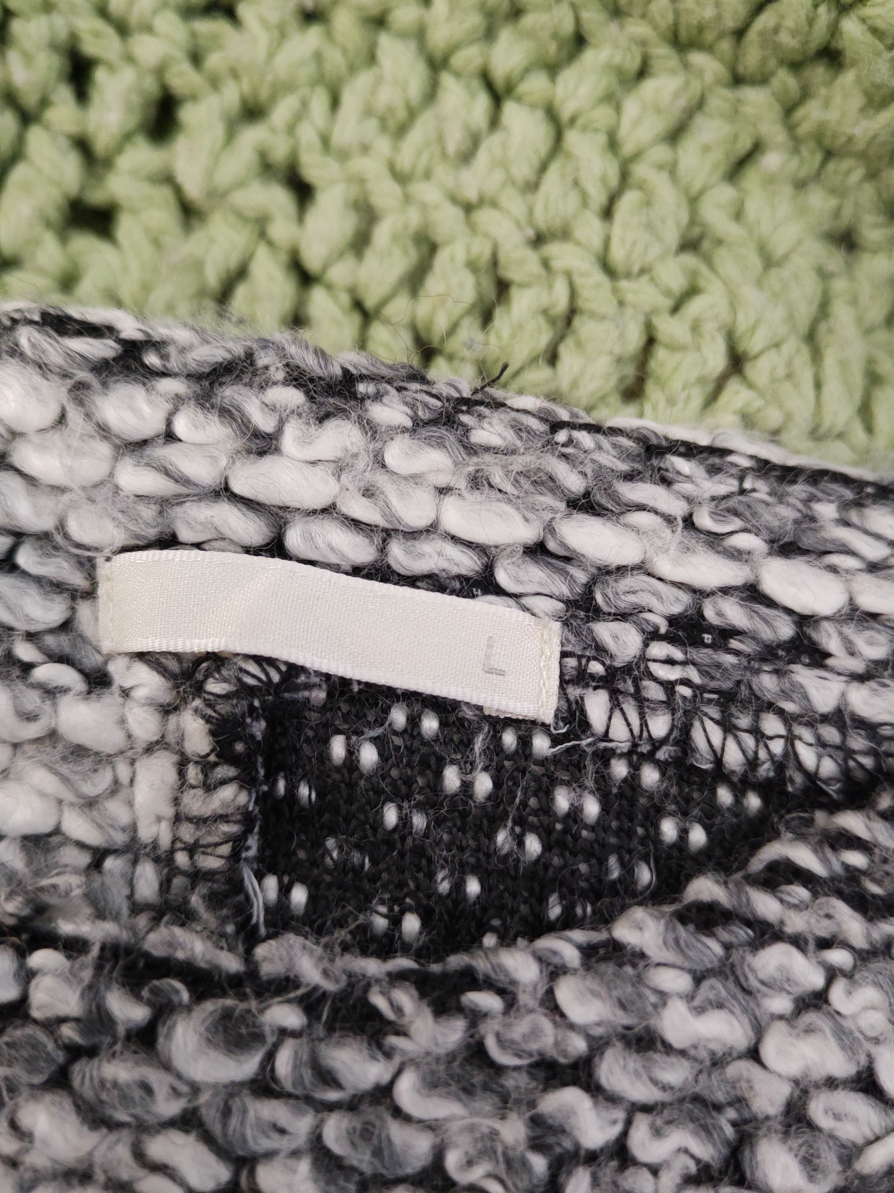 GU × Vintage Vintage 💥 GU Black White Knitwear Blouses Size L / US 10 / IT 46 - 11 Thumbnail