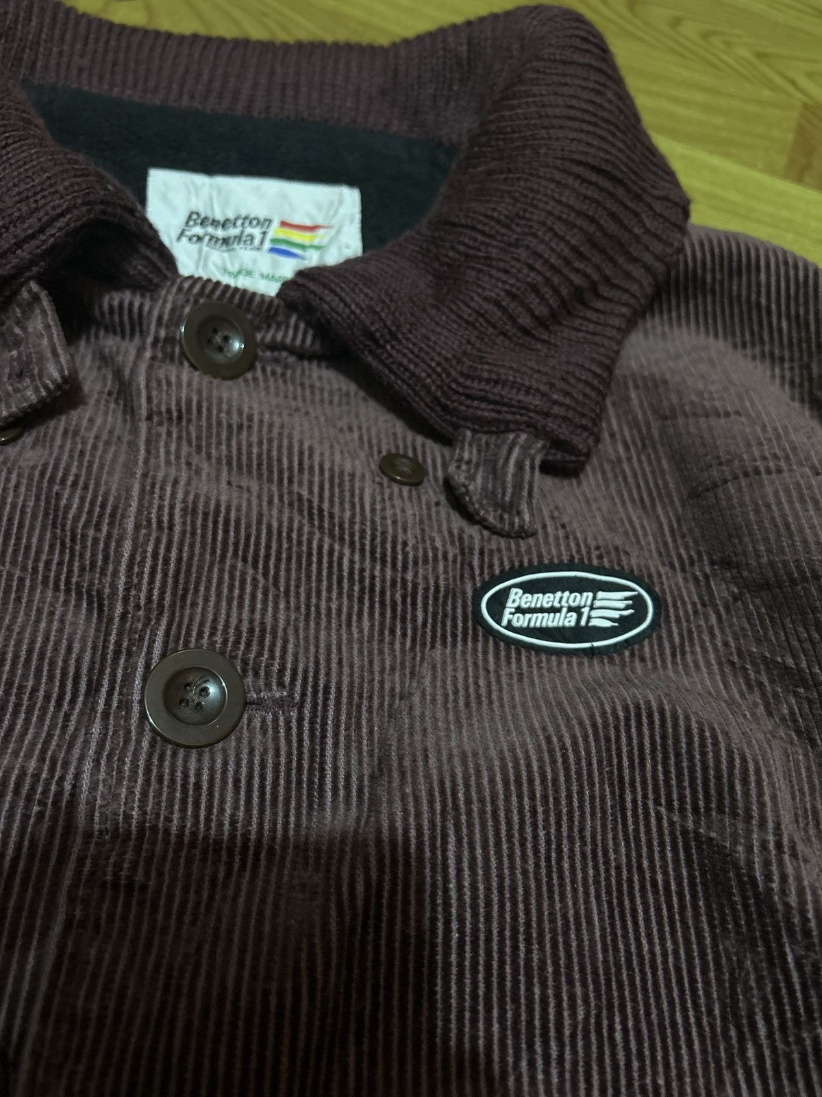 Benetton Vintage benetton formula 1 coorduroy jacket Size US L / EU 52-54 / 3 - 4 Thumbnail
