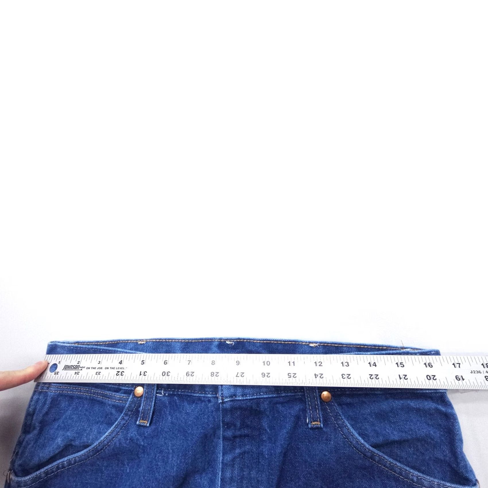 Wrangler Wrangler Cowboy Cut 13MWZ Jeans Mens 34 x 30 Dark Wash Blue Cotton Regular Straight 5-Pocket USA Cowboy Mens Size US 34 / EU 50 - 7 Thumbnail
