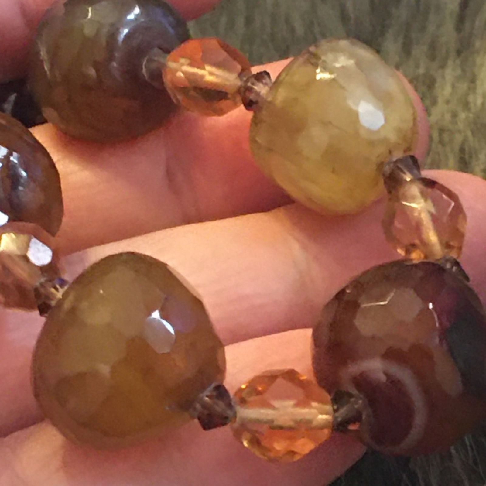 Vintage Vintage faceted natural agate stone necklace Size ONE SIZE - 6 Thumbnail