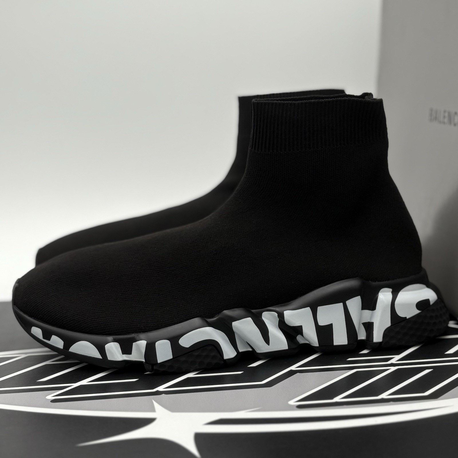 Balenciaga Speed Graffiti Trainer ' Black ' BRAND NEW!