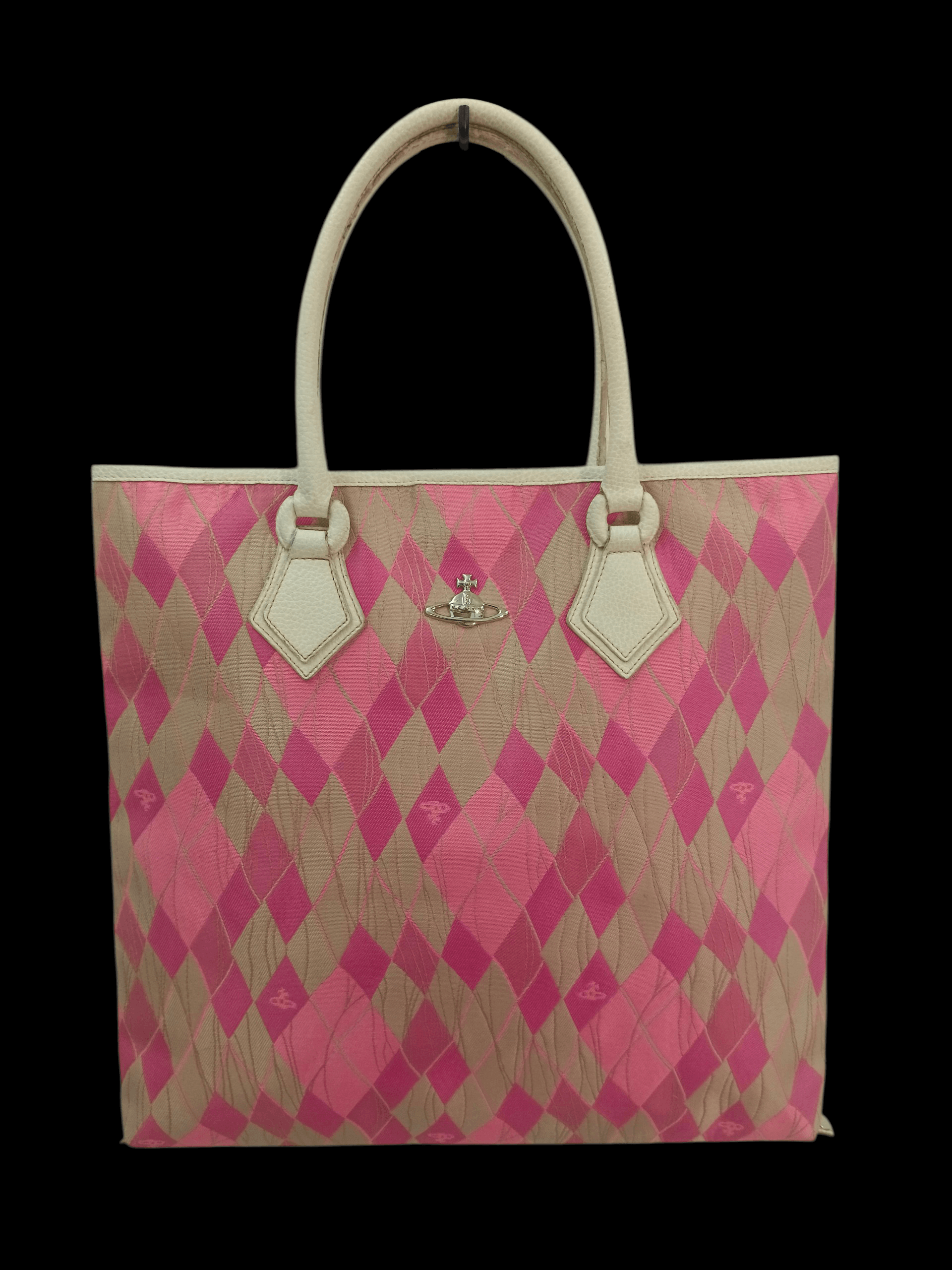 Vivienne Westwood Vintage Vivienne Westwood Pink Argyle Canvas Tote Bag Size ONE SIZE - 1 Thumbnail