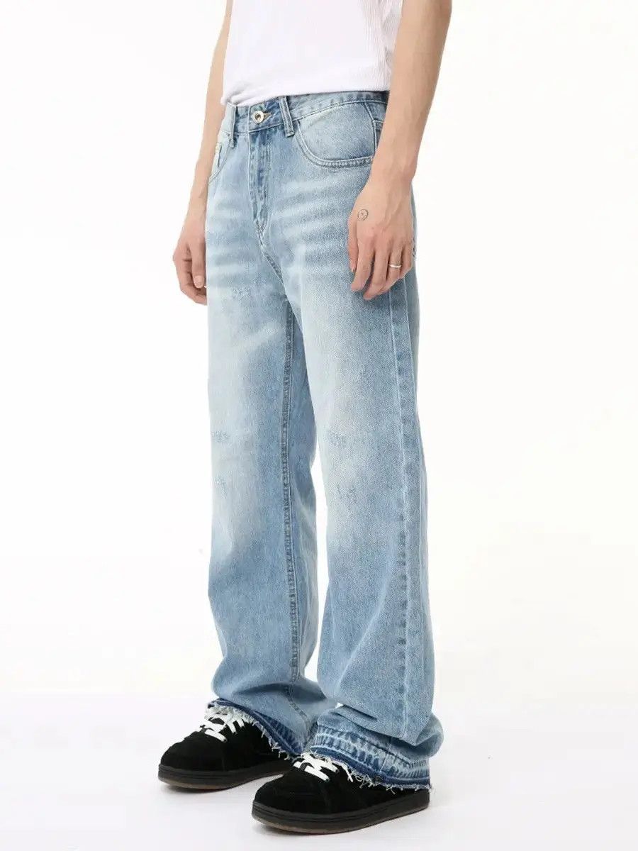 Japanese Brand Retro micro flared casual jeans Size US 32 / EU 48 - 5 Thumbnail