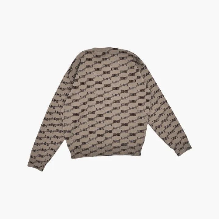 Balenciaga Balenciaga Balenciaga FW22 Brown Logo Knit Sweater -2507 Size US XS / EU 42 / 0 - 3 Thumbnail