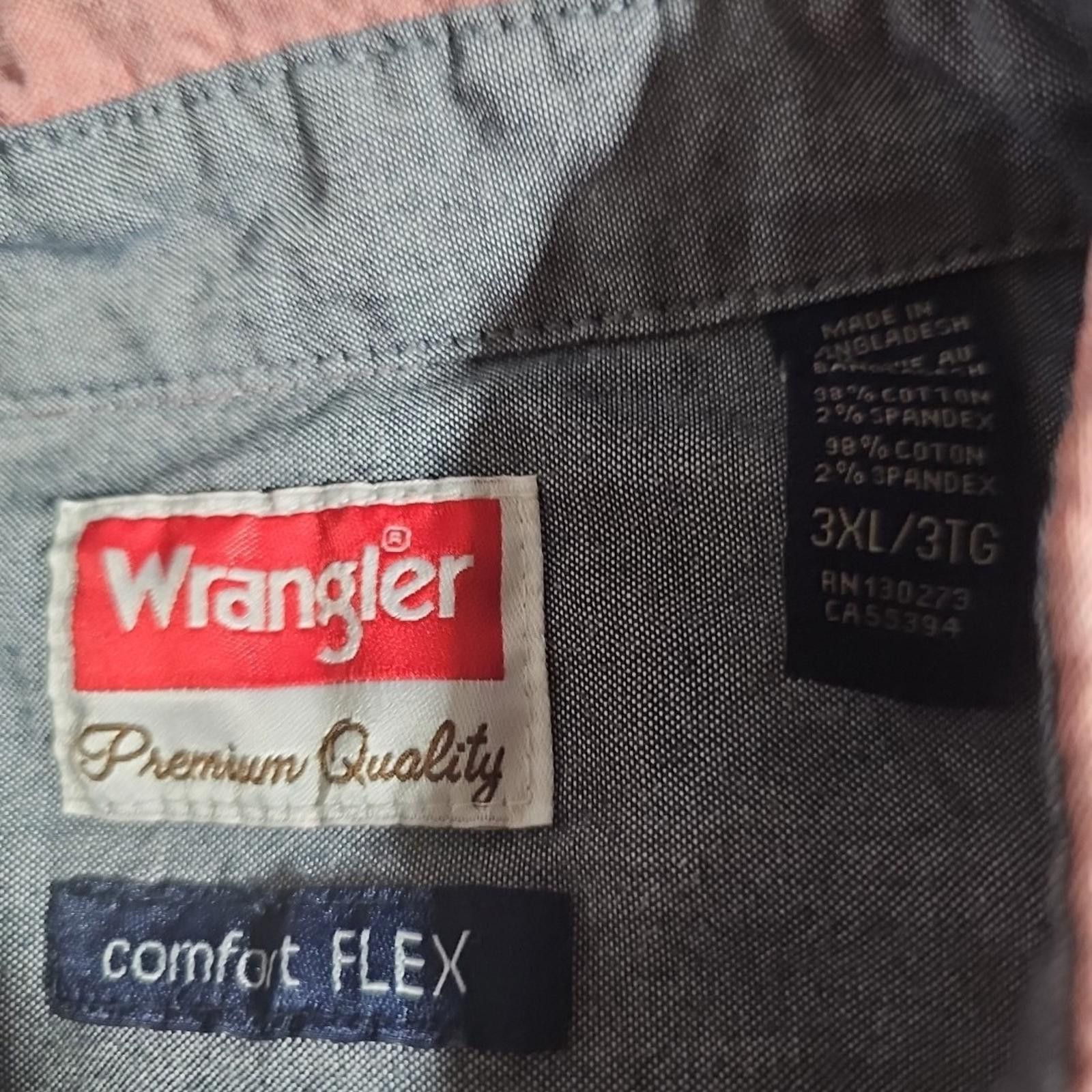 Wrangler Wrangler Comfort Flex 3XL Button Up Shirt Size US XXL / EU 58 / 5 - 3 Thumbnail