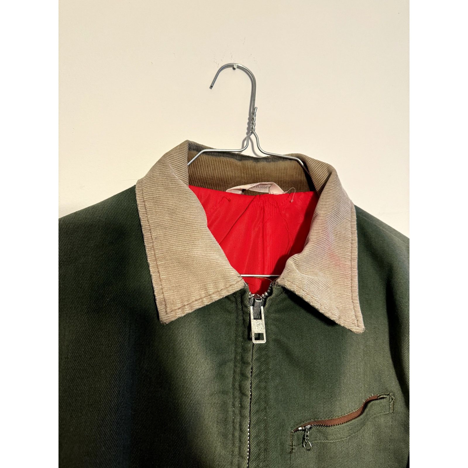 Vintage Vintage Green Sunfaded Quilted Lined Boxy Workwear Jacket Size US M / EU 48-50 / 2 - 2 Thumbnail