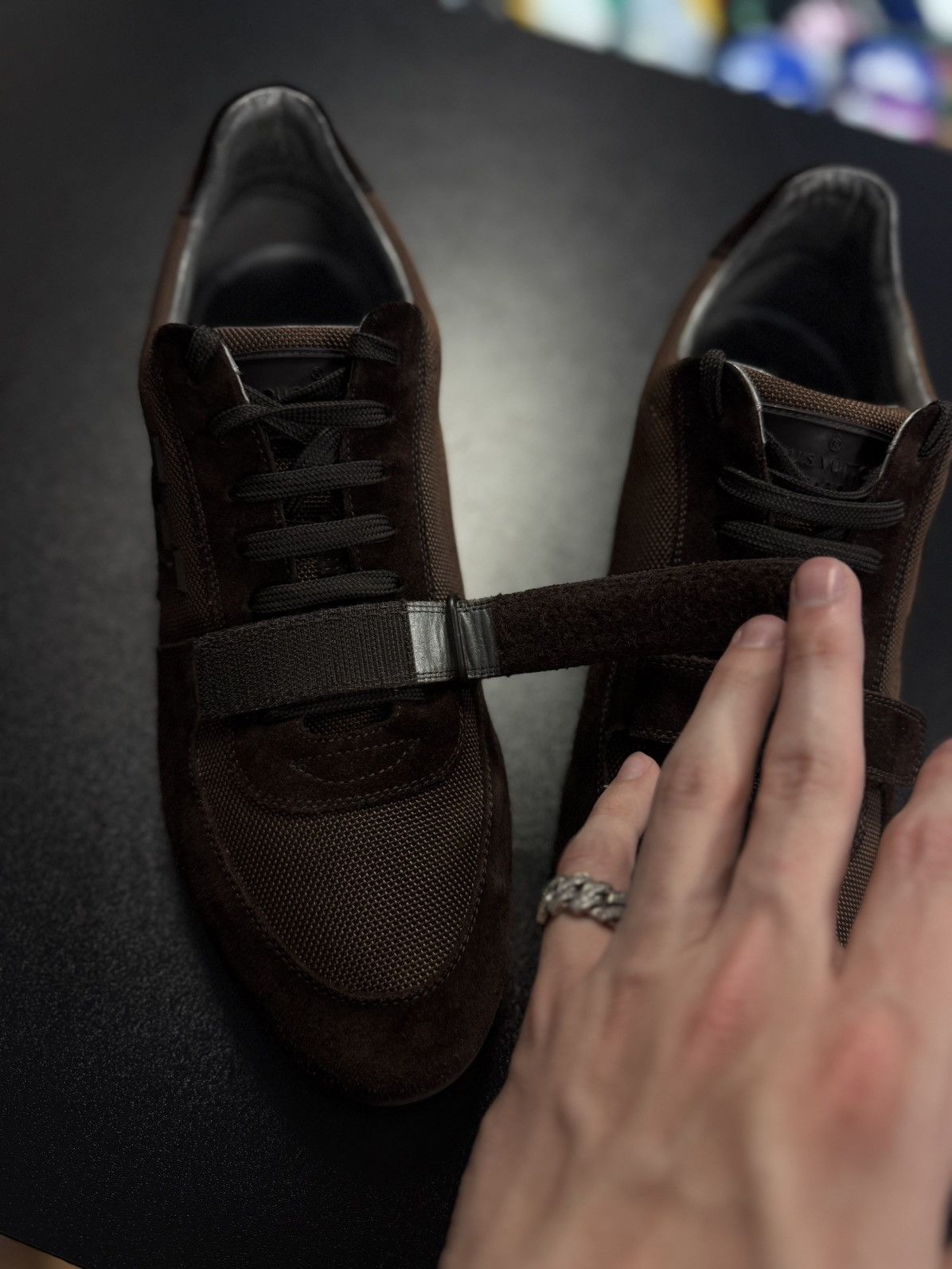 Louis Vuitton Brown Vintage Strap Sneakers 9.5LV/10.5US