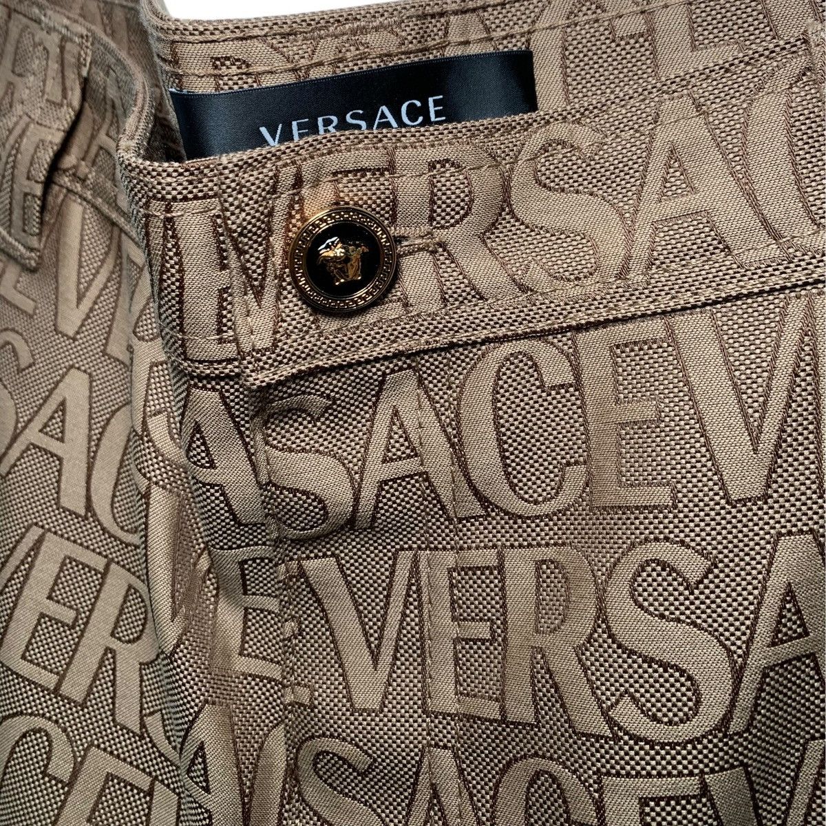 Versace VERSACE Versace Jacquard Allover Brown Beige Shorts Size US 36 / EU 52 - 4 Thumbnail