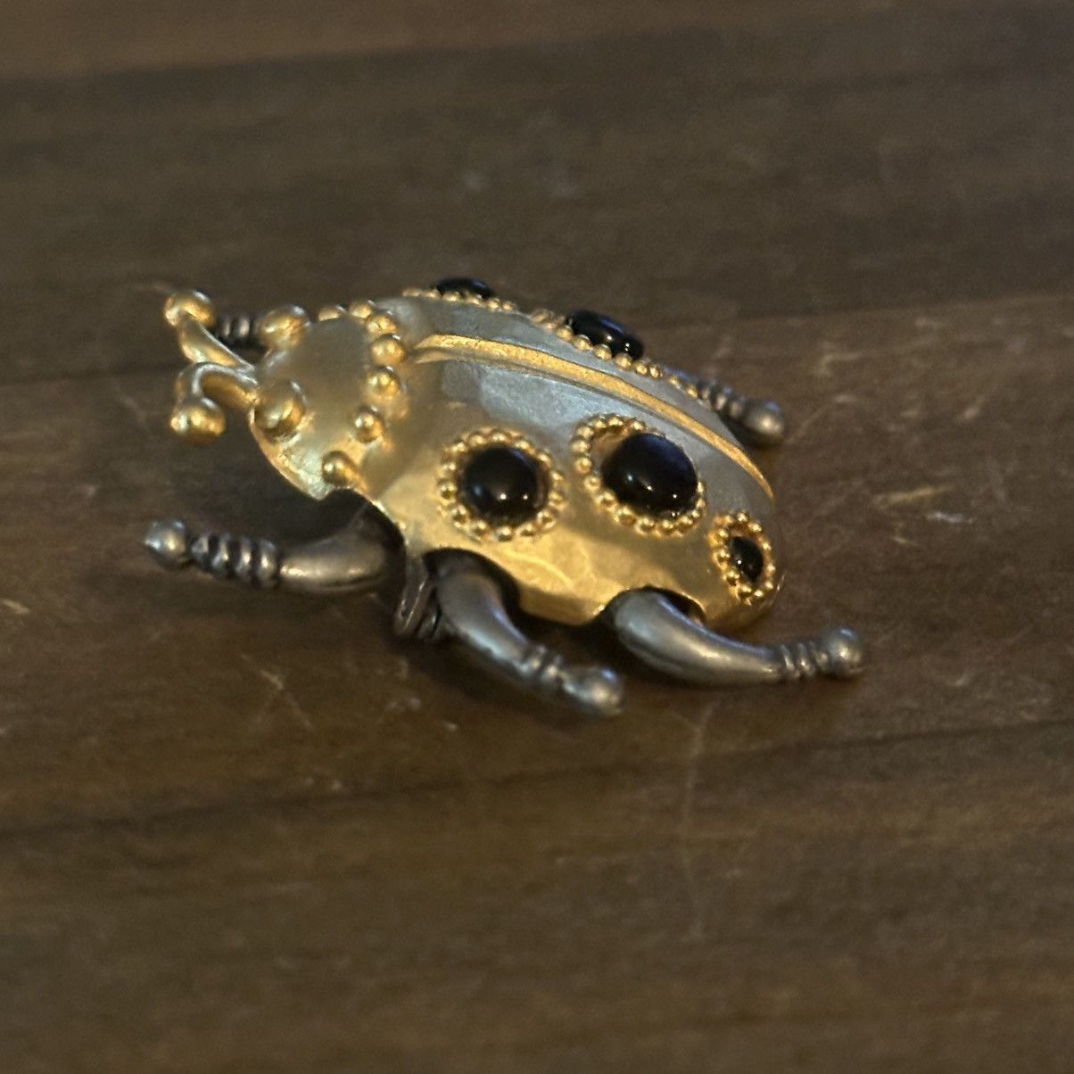 Vintage Vintage Jonette Jewelry two tone ladybug beetle brooch Size ONE SIZE - 6 Thumbnail