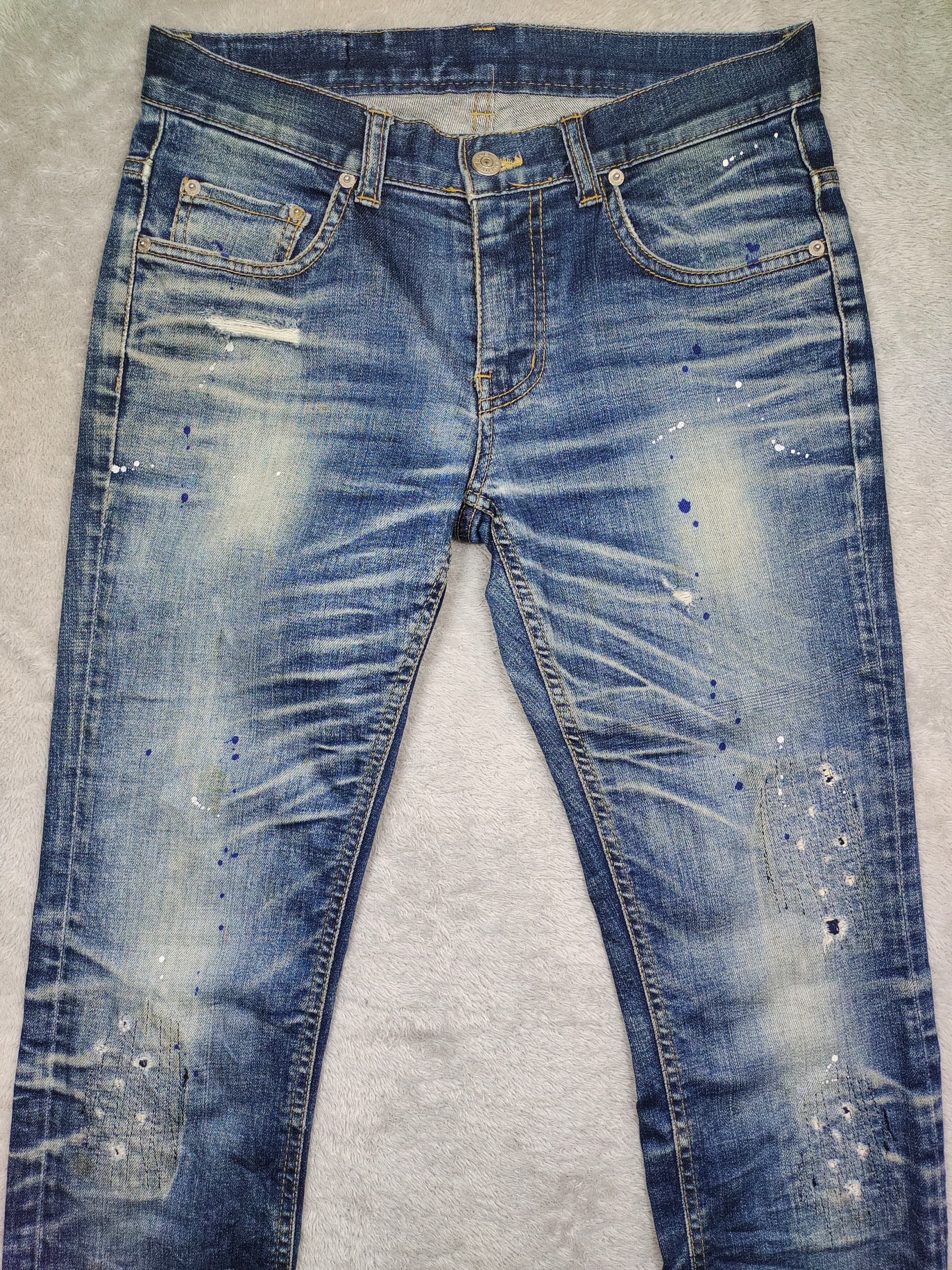 Other DISTRESSED WHITE LINE BY IDUN RARE DESIGN BLUE JEANS Size US 30 / EU 46 - 3 Thumbnail