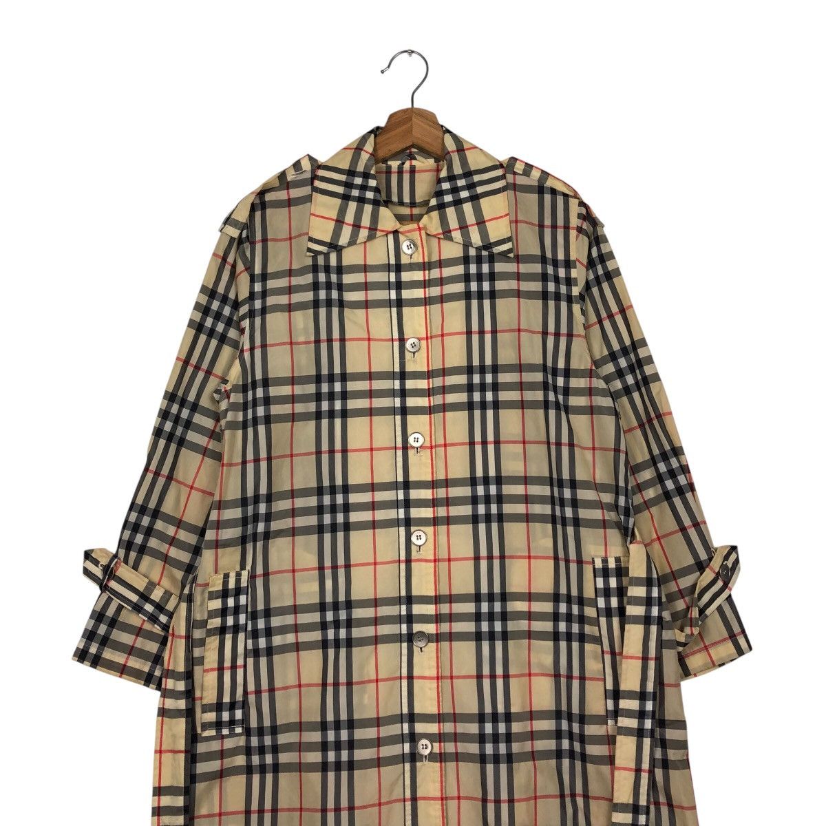 Japanese Brand 📌Vintage Long Jacket Tartan Design Nova Check Double Breast Size US M / EU 48-50 / 2 - 4 Thumbnail