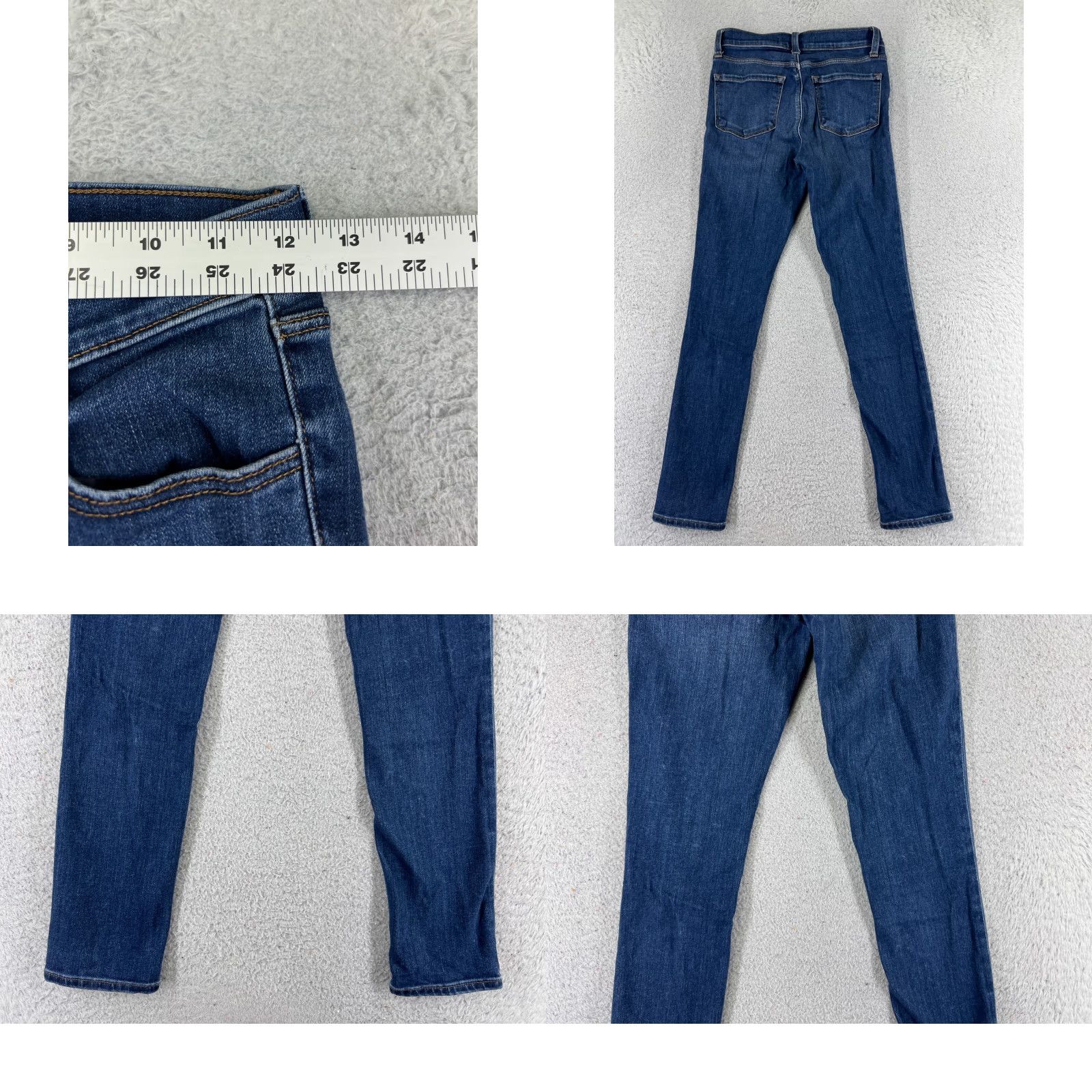 J Brand J.Brand Jeans Womens 25 Blue Denim Skinny Low Rise Cotton Blend 24x26 5-Pocket Design Zip Closure - Regular Fit Mens? Size 42" / US 20 - 9 Thumbnail