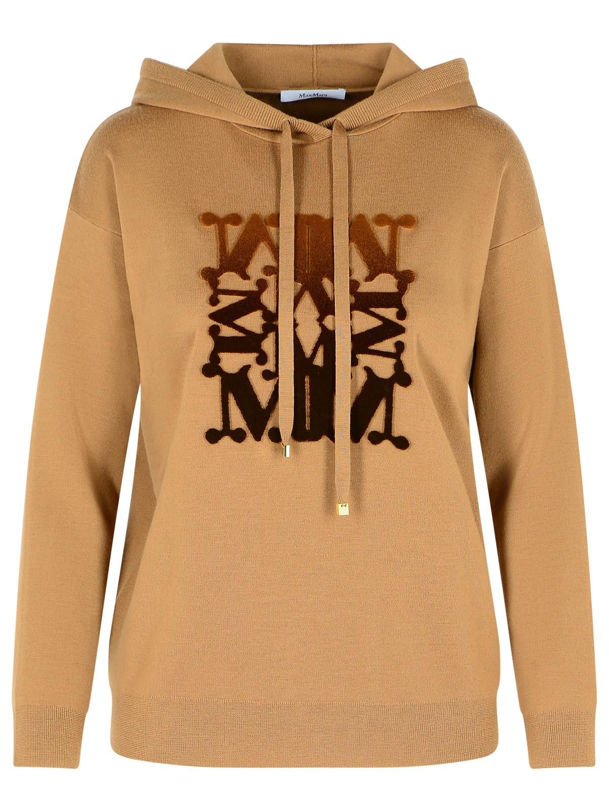MAX MARA Camel Virgin Wool Sweatshirt