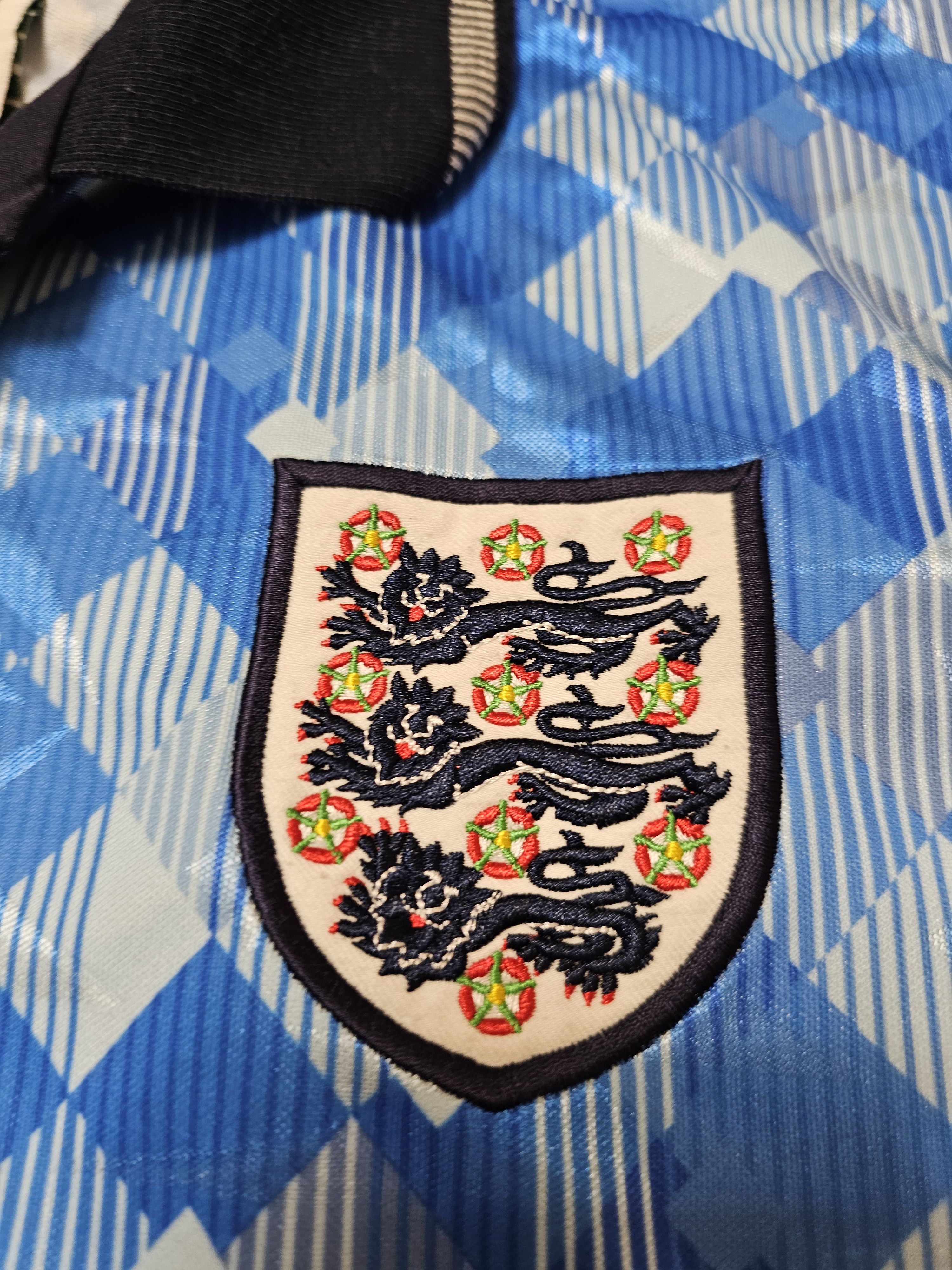 Vintage ENGLAND 1990 1992 THIRD FOOTBALL SHIRT SOCCER JERSEY Size US M / EU 48-50 / 2 - 4 Thumbnail