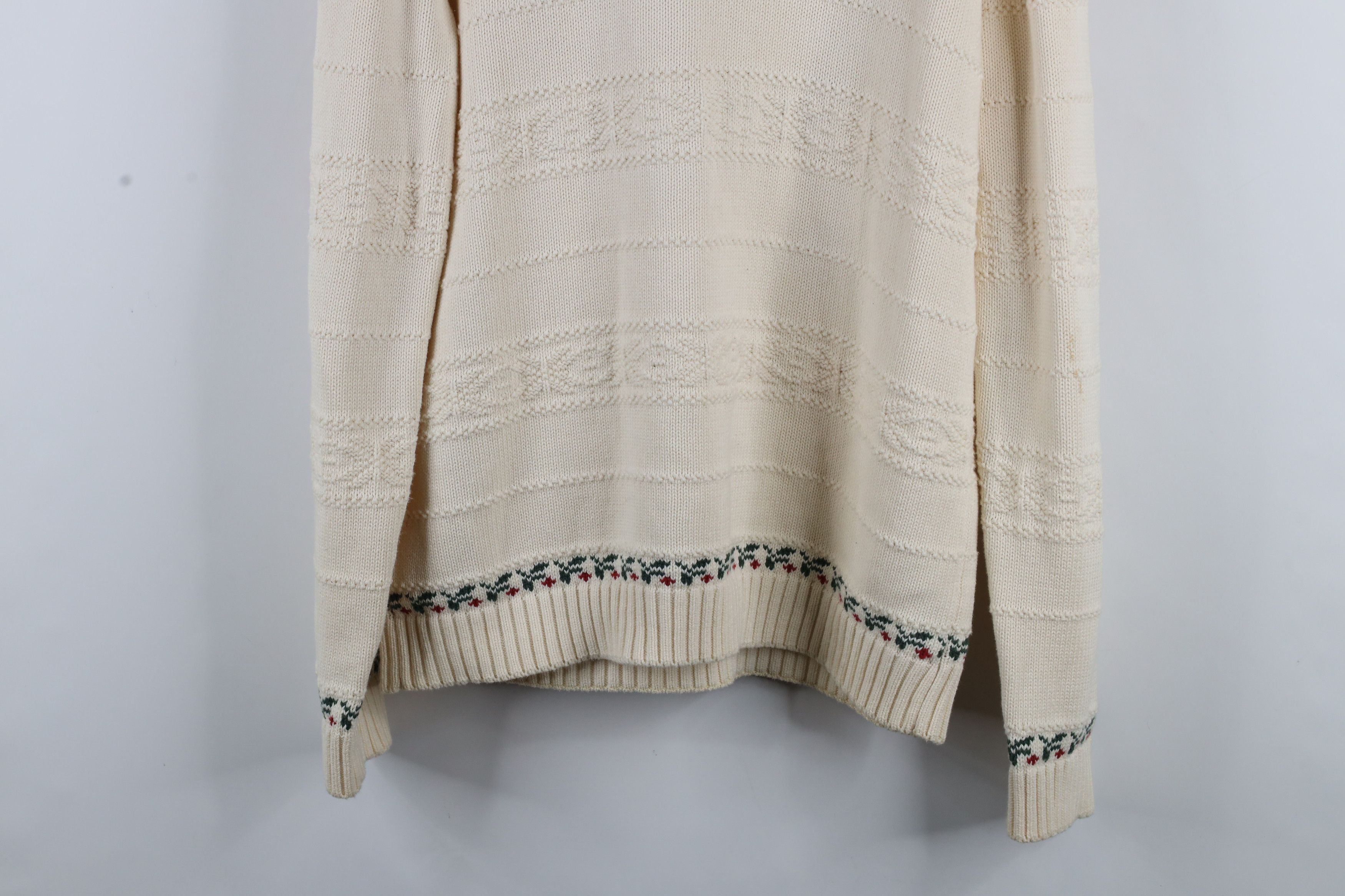 Cabelas × Vintage Vintage 90s Cabelas Mistletoe Deer Buck Knit Sweater Size M / US 6-8 / IT 42-44 - 12 Thumbnail