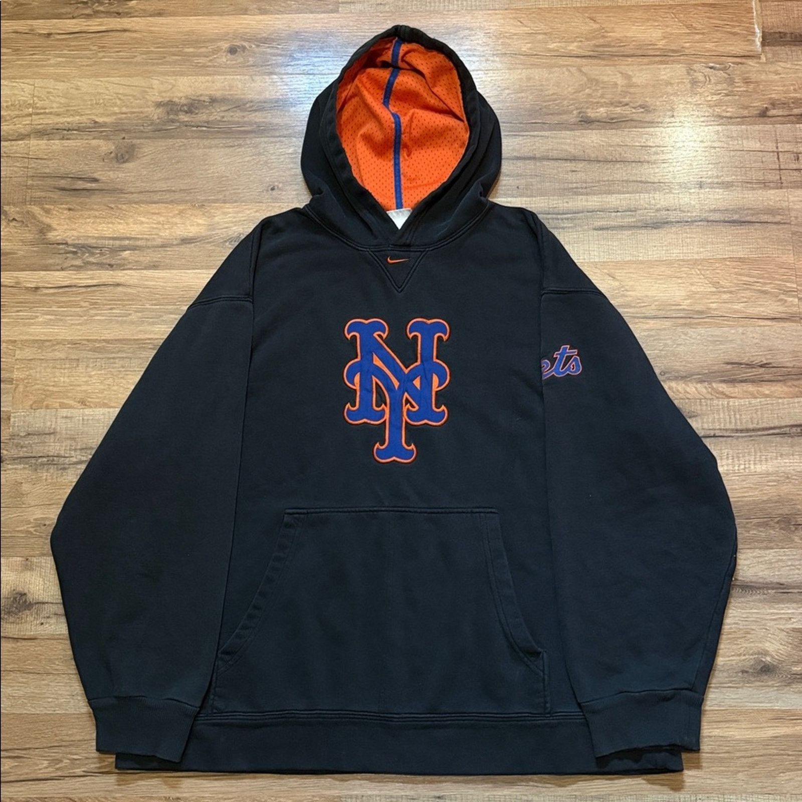 Nike Y2K Nike New York Mets MLB Center Swoosh Hoodie Size US XL / EU 56 / 4 - 1 Thumbnail