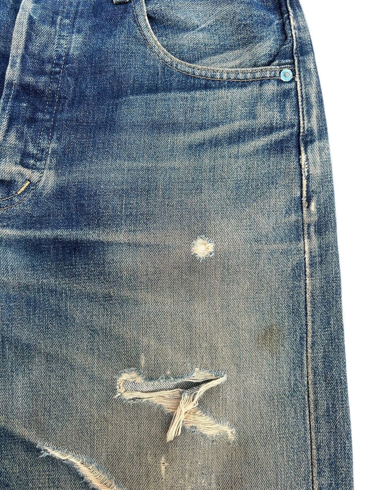 Kapital Thrashed Vintage Levis Big E Selvedge Denim Jeans Size US 33 - 6 Thumbnail