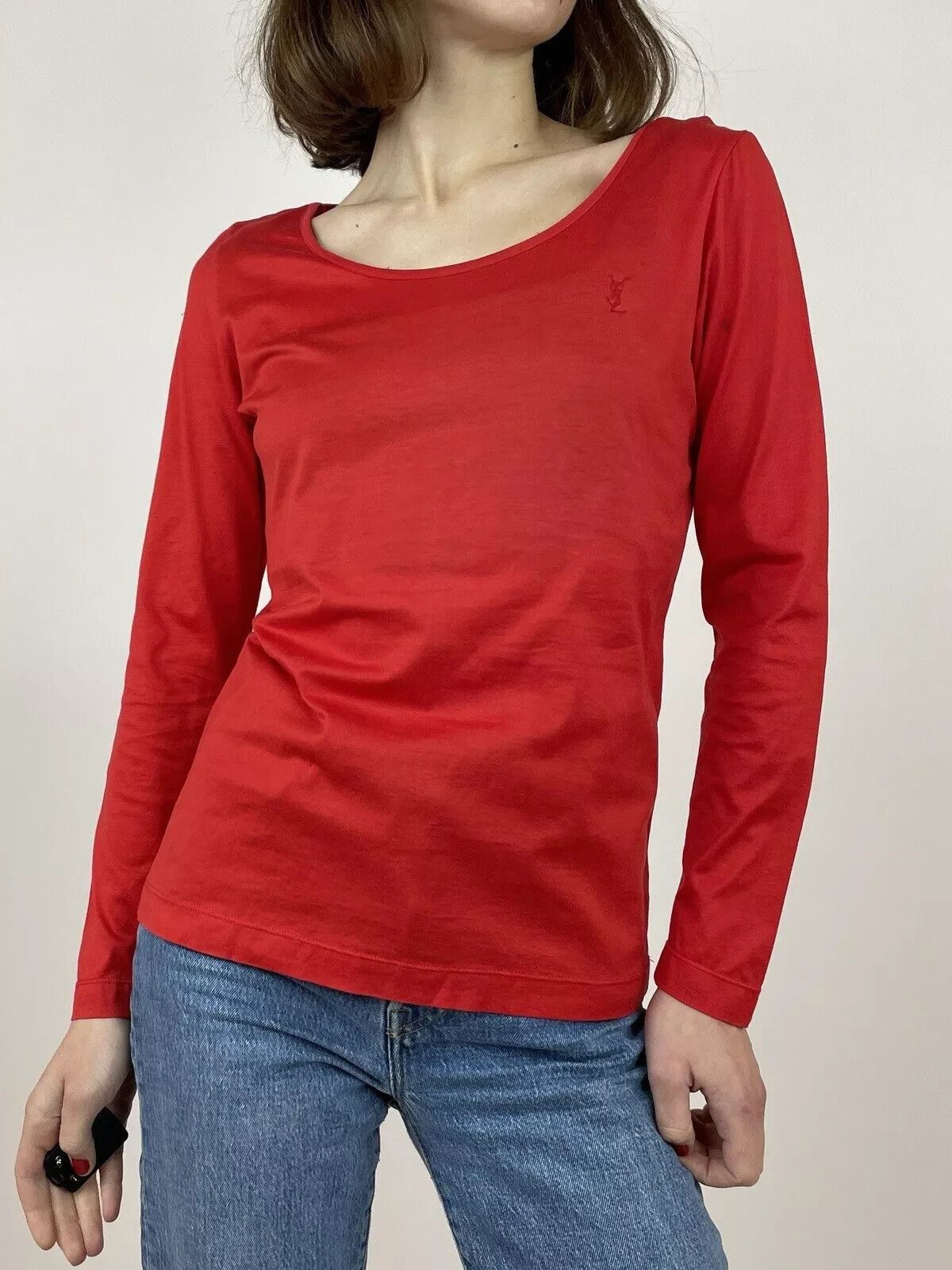 Yves Saint Laurent Vintage 1990s 90s YSL Yves Saint Laurent Top Long Sleeve Size XS / US 0-2 / IT 36-38 - 6 Thumbnail
