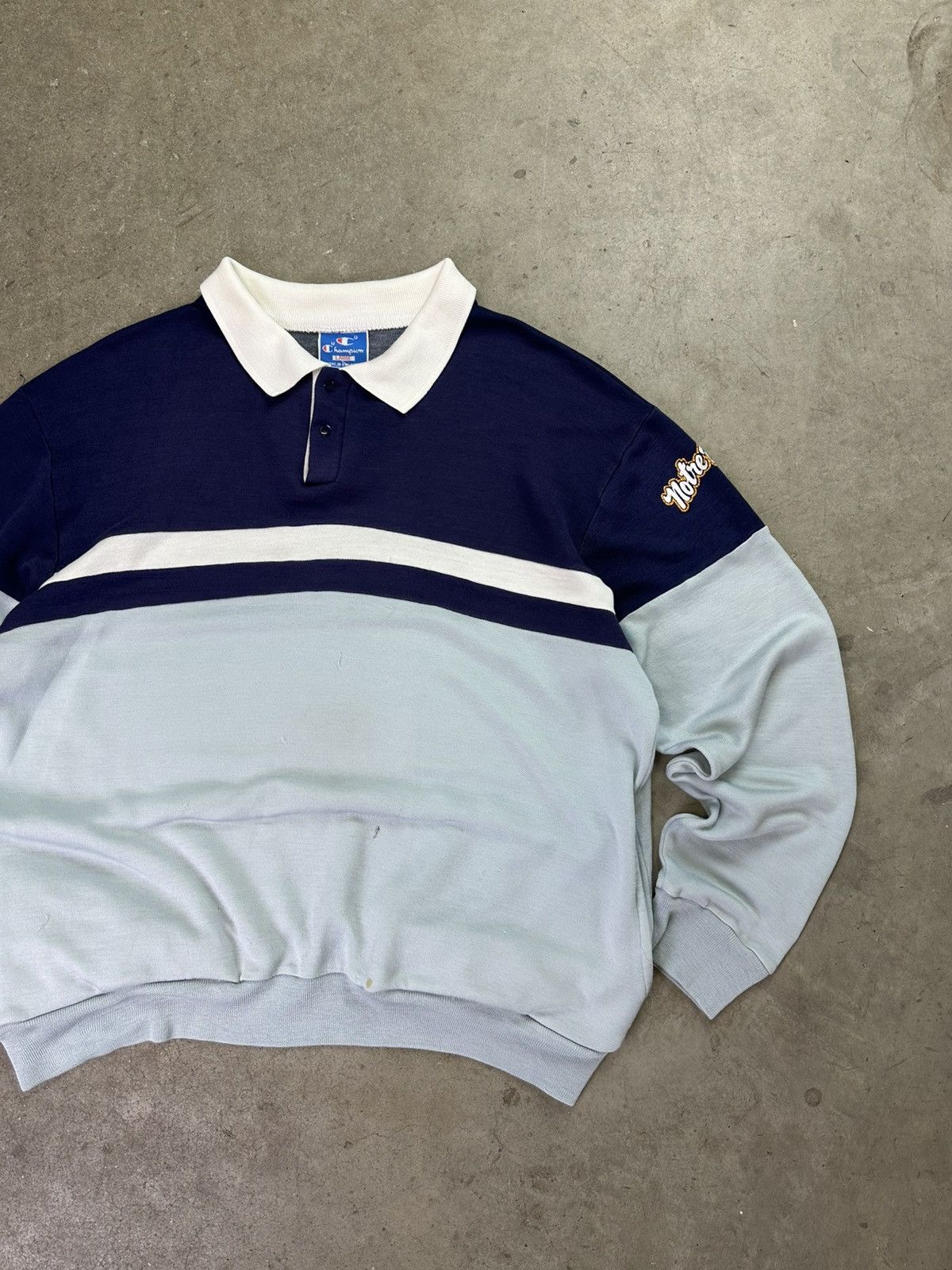 Vintage vintage 90s champion notre dame collared crewneck large Size US L / EU 52-54 / 3 - 2 Thumbnail