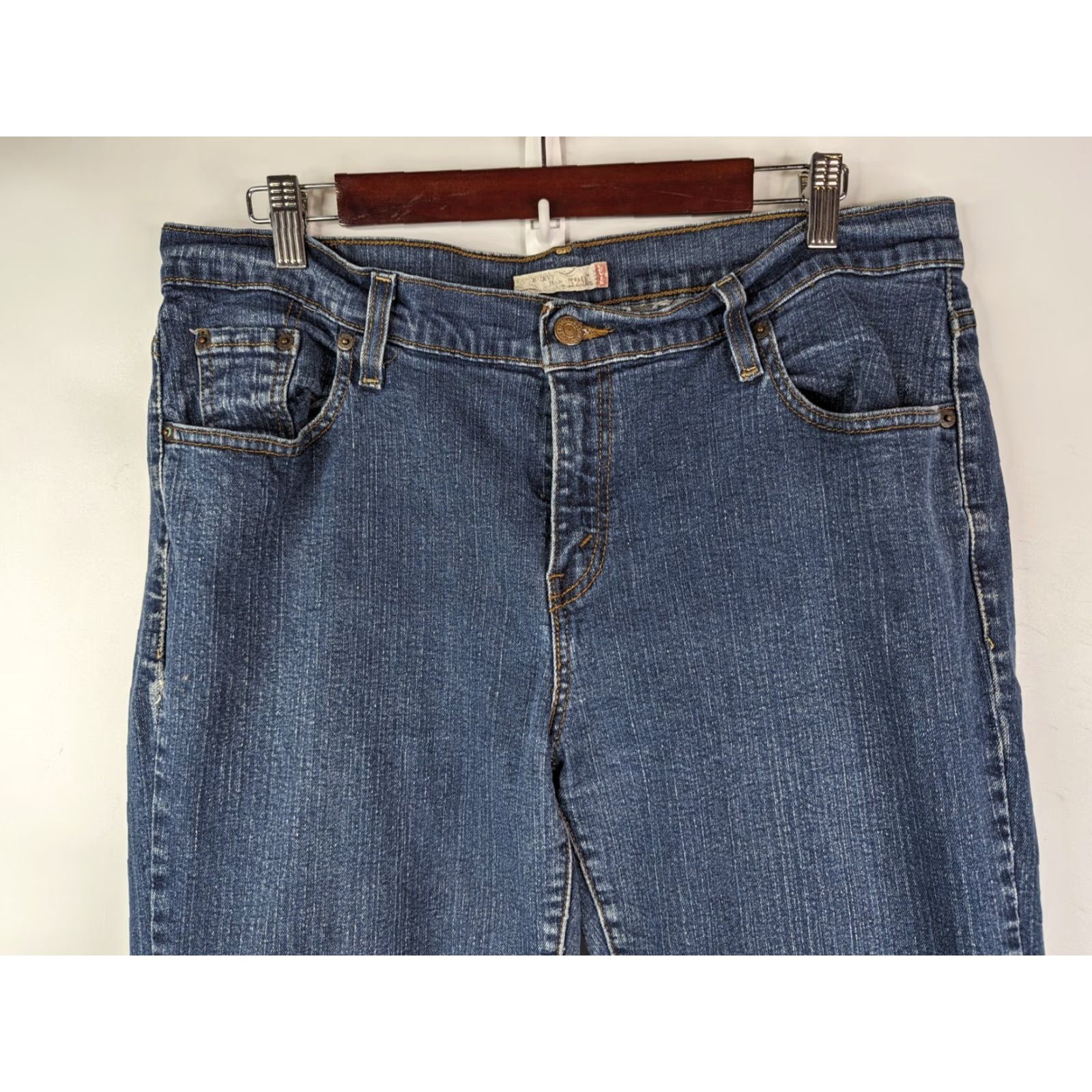 Levi's Levi's 529 Jeans Women Regular Bootcut Distressed Medium Wash Blue Size 16 Size 38" / US 16 / IT 52 - 2 Thumbnail