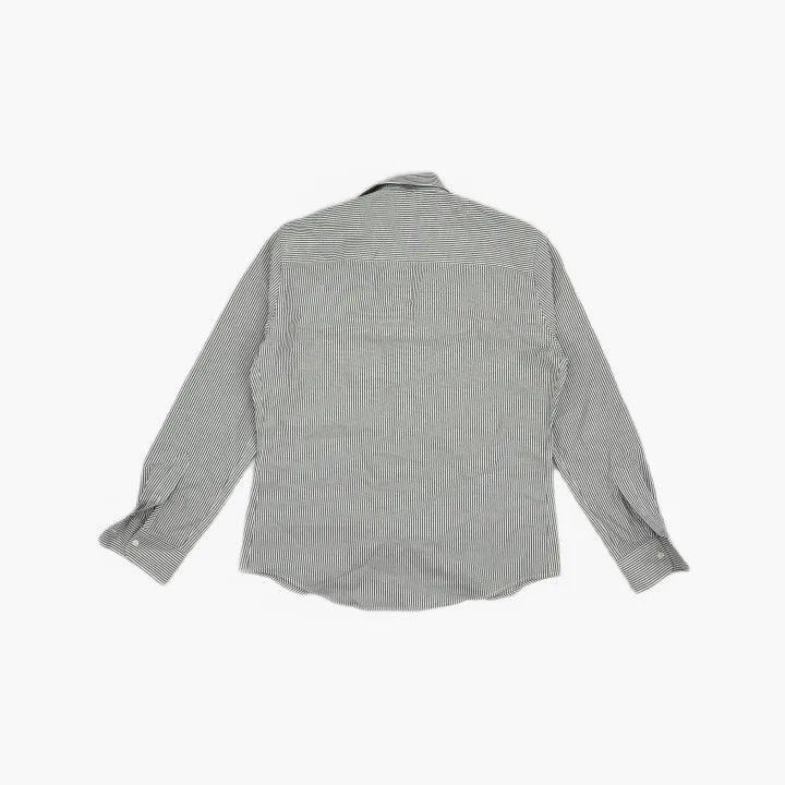 AMI AMIPARIS Striped Logo Long Sleeve Shirt -2507 Size US S / EU 44-46 / 1 - 3 Thumbnail