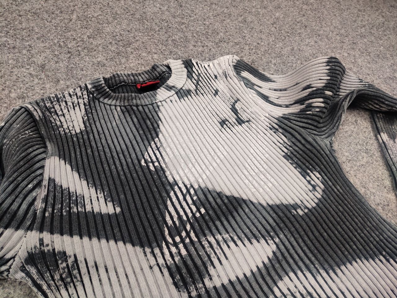 If Six Was Nine Vintage Opium l.g.b. Style Ribbed Sweater with print Y2K Size US M / EU 48-50 / 2 - 11 Thumbnail