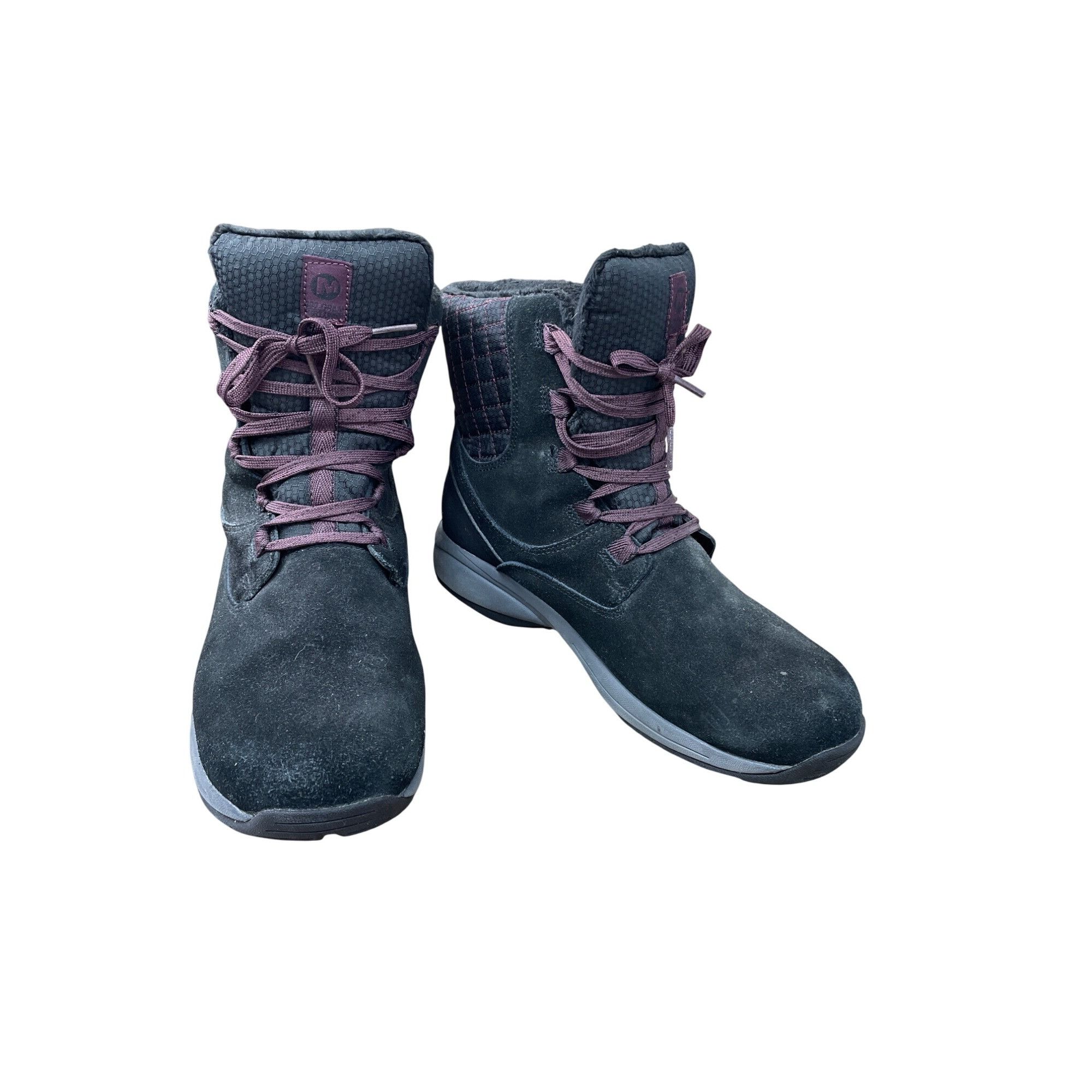 Merrell Merrell Black Womens Waterproof Insulated Suede Ankle Boots Size US 10 / IT 40 - 1 Thumbnail