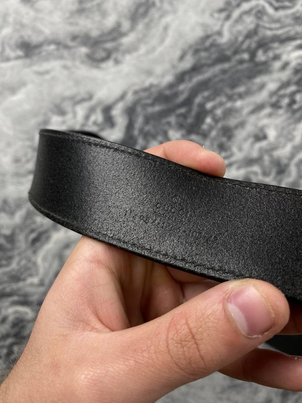 Gucci Leather Belt Men Black Size 105 display picture 1