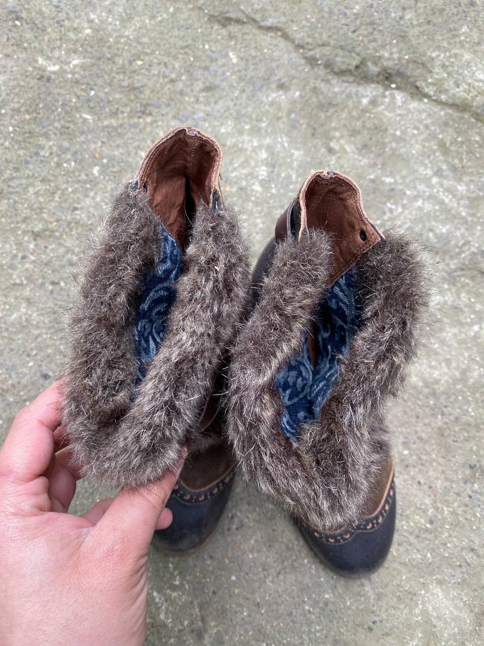 Japanese Brand × Vintage Fur Faux IF Six Was Nine style vintage heels shoes Size US 10 / IT 40 - 11 Thumbnail