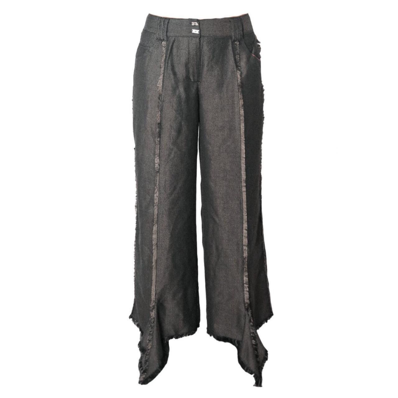 00s NWT Biche De Bere raw distress edge handkerchief pants