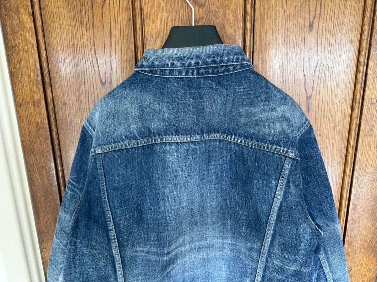 Celine Hedi Slimane denim trucker jacket silk union wash