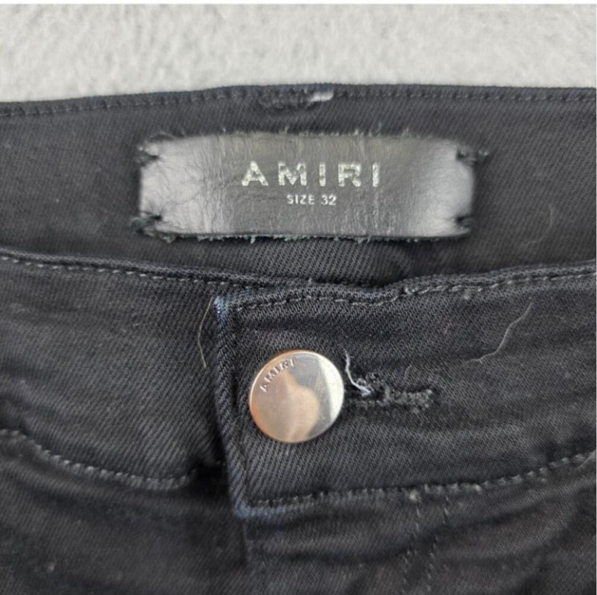 Amiri Authentic AMIRI Black Slim Stretch Jeans RiRi Zip Size 32 Size US 32 / EU 48 - 3 Thumbnail